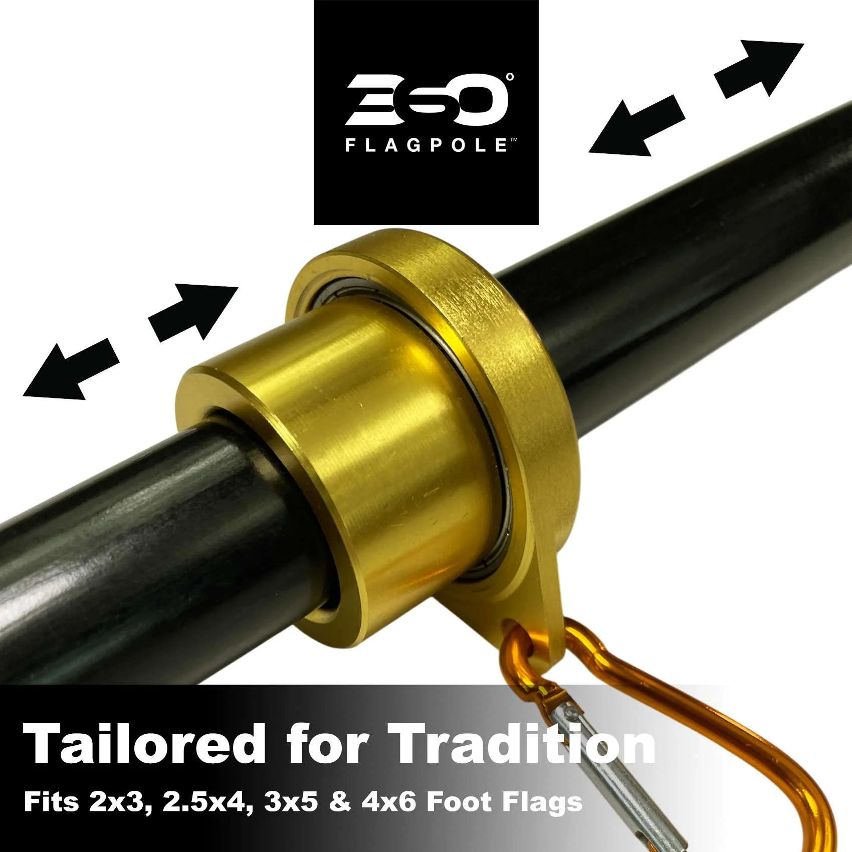 360 Patriot™ Aluminum Spinner Rings | Tangle-Free | Classic Gold - Image 6