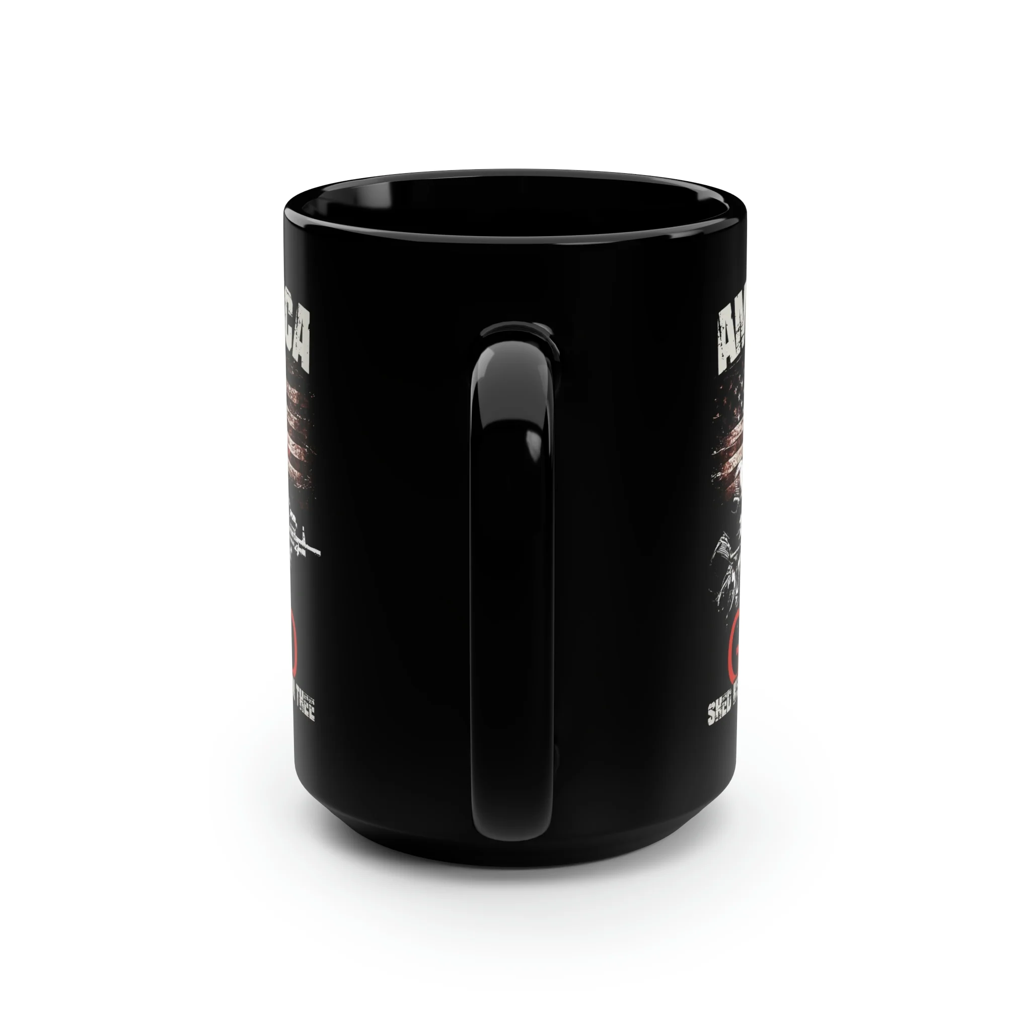 AMERICA God Shed His Grace On Thee Mug - 15 oz Black Mug - Image 4