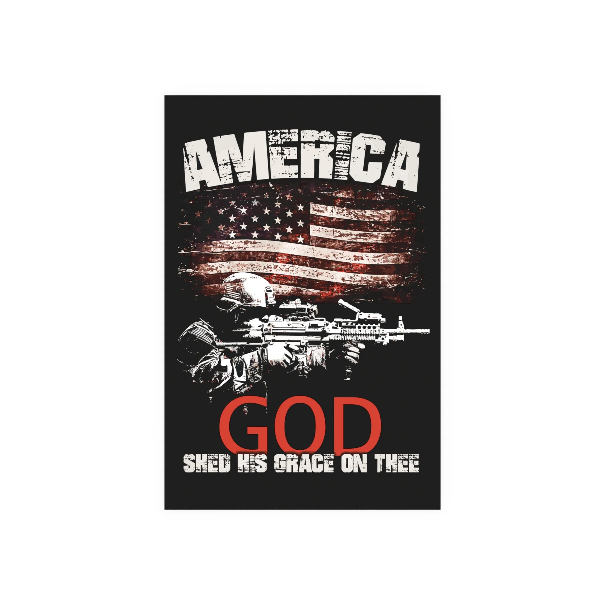 American Soldier Poster "GOD Shed His Grace On Thee" (Jumbo-sized) - Image 4