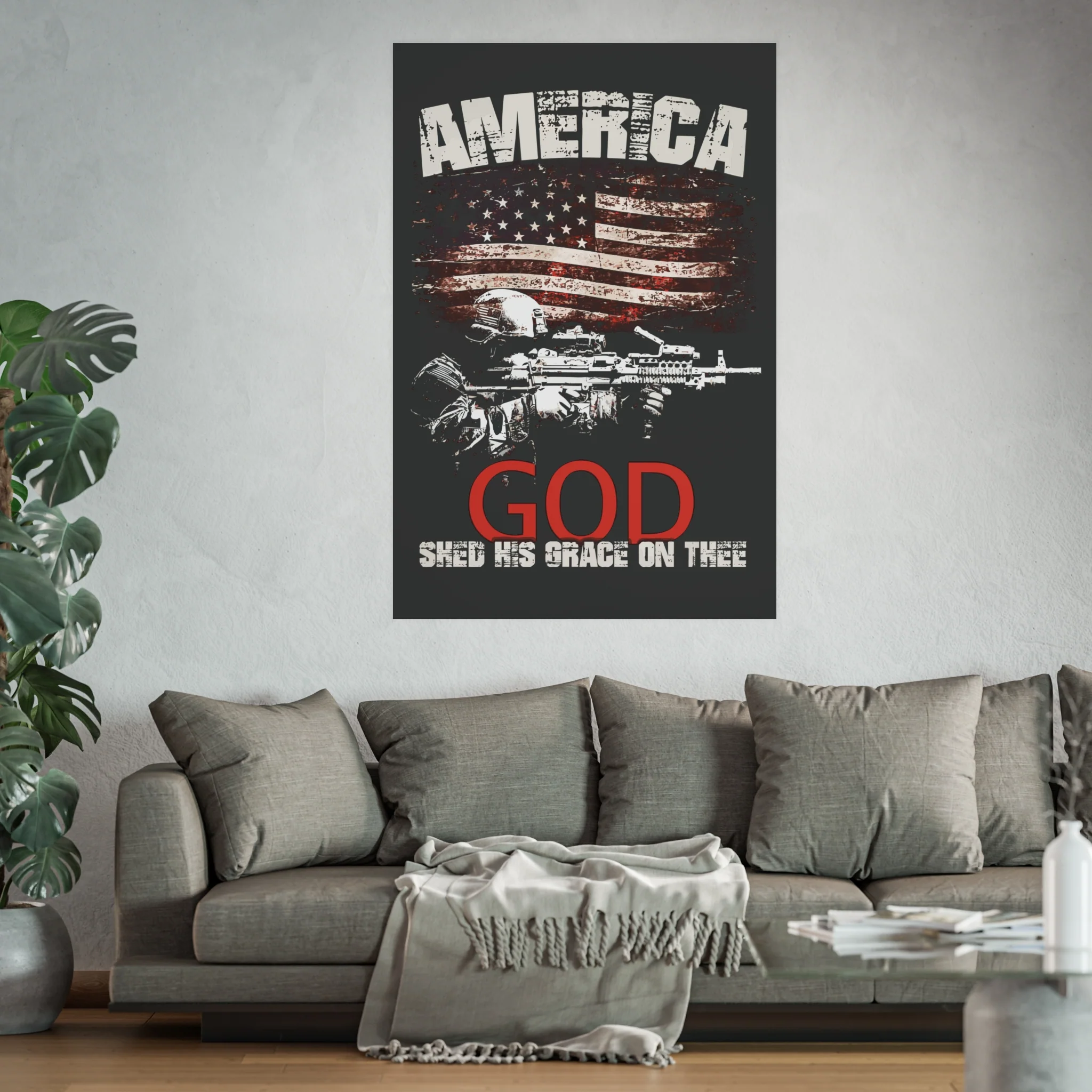 American Soldier Poster "GOD Shed His Grace On Thee" (Jumbo-sized) - Image 5