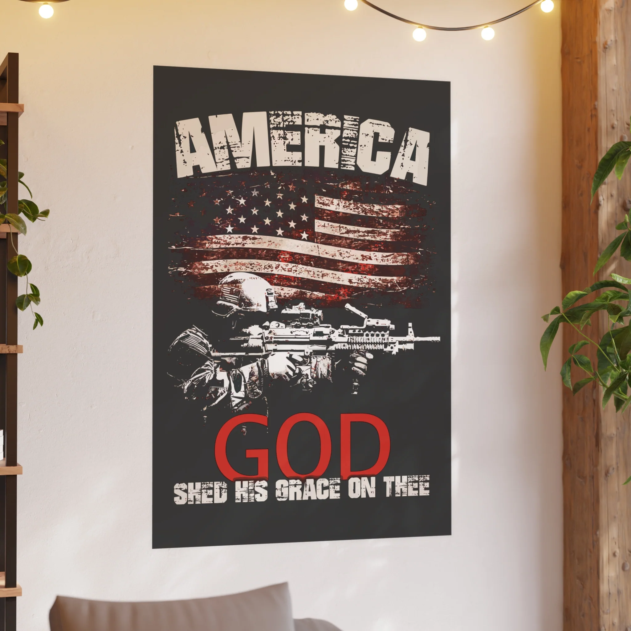 American Soldier Poster "GOD Shed His Grace On Thee" (Jumbo-sized) - Image 6