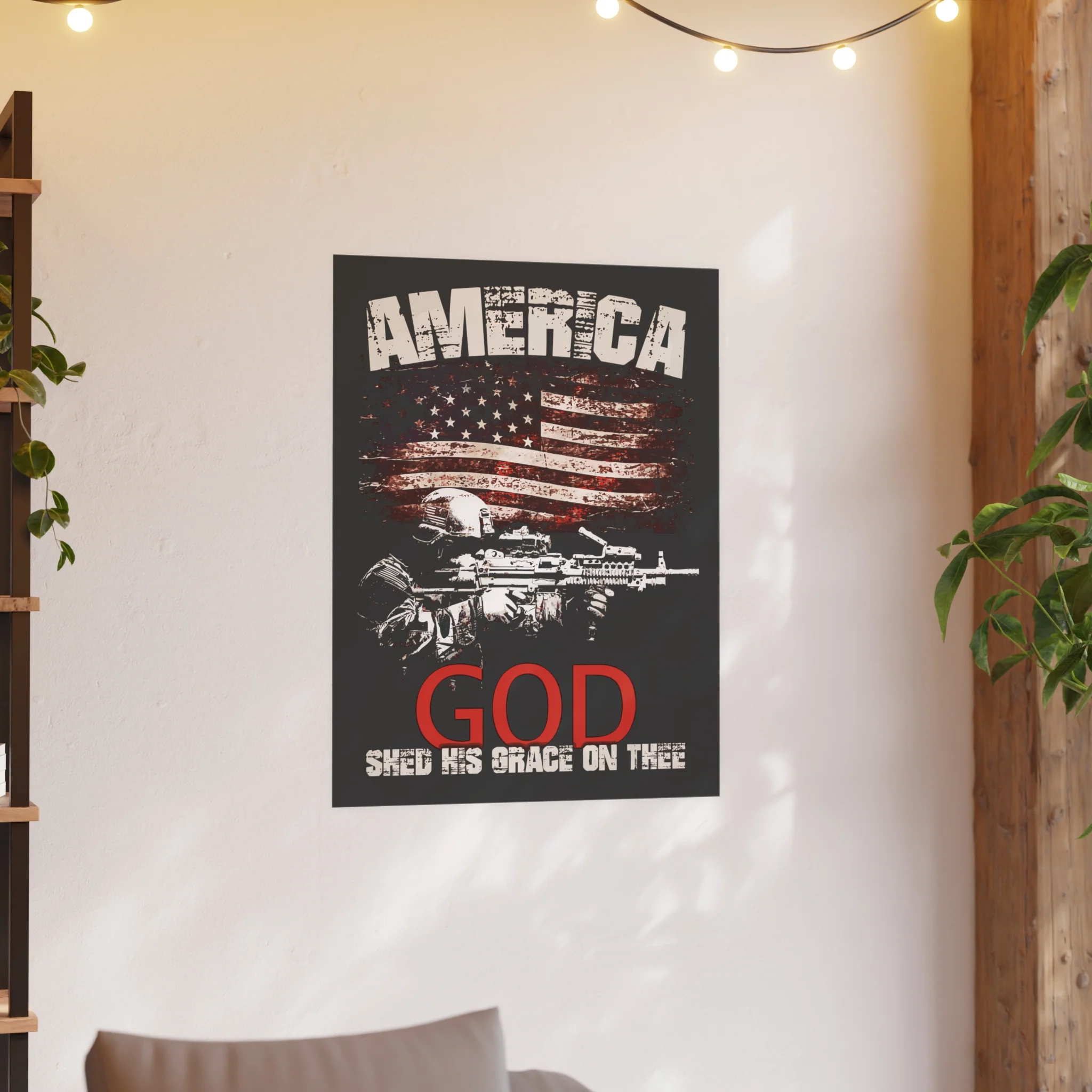 American Soldier Poster "GOD Shed His Grace On Thee" (Jumbo-sized) - Image 8