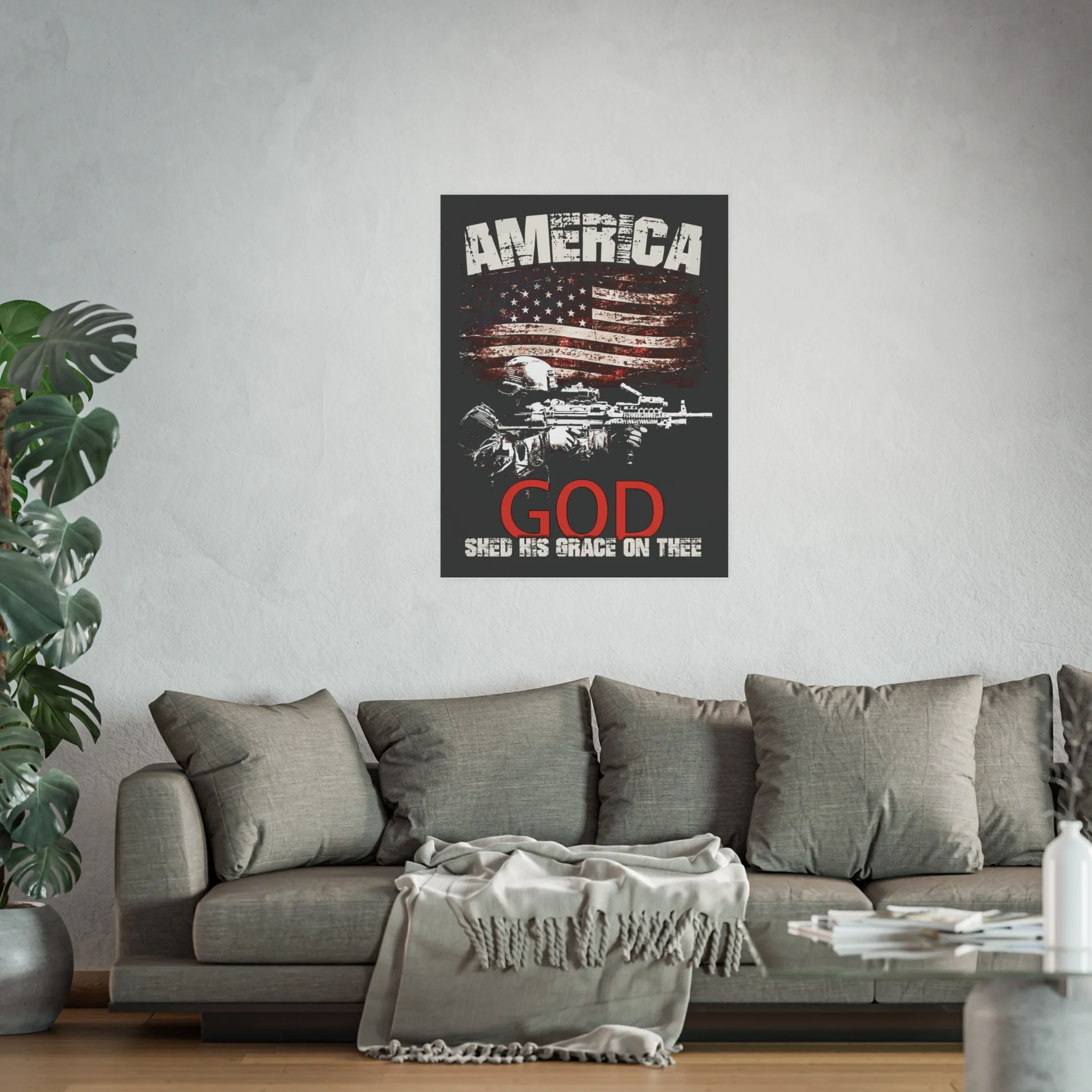 American Soldier Poster "GOD Shed His Grace On Thee" (Jumbo-sized) - Image 9