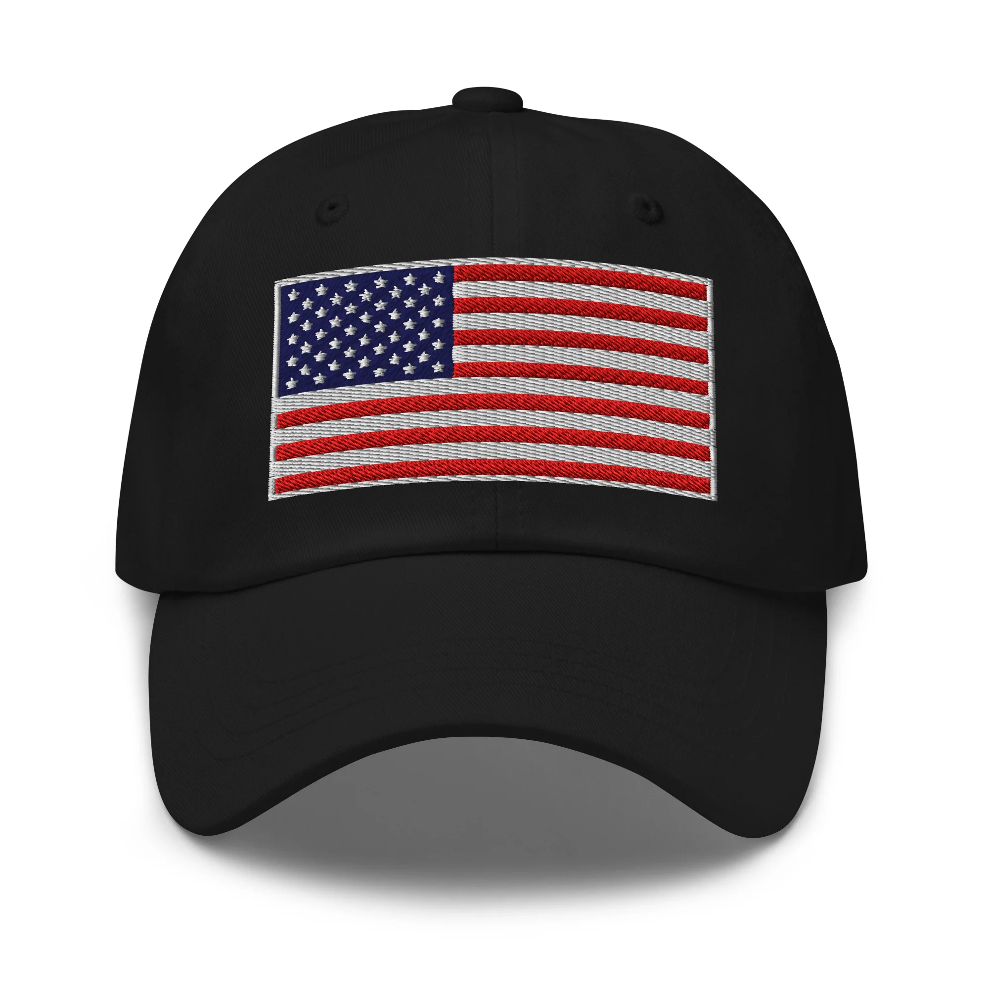 American Flag Dad Hat – Embroidered in the USA