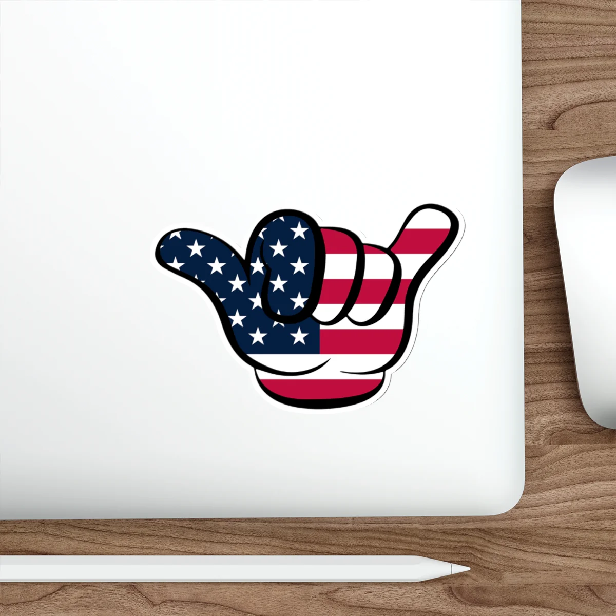 American Flag Hang Loose Hand Sign Decal (indoor and outdoor use) - Image 15