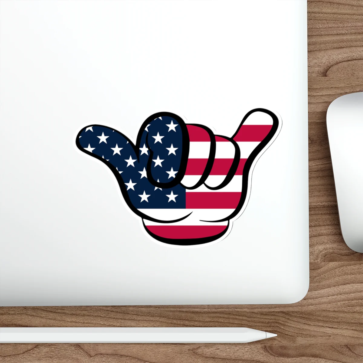 American Flag Hang Loose Hand Sign Decal (indoor and outdoor use) - Image 17