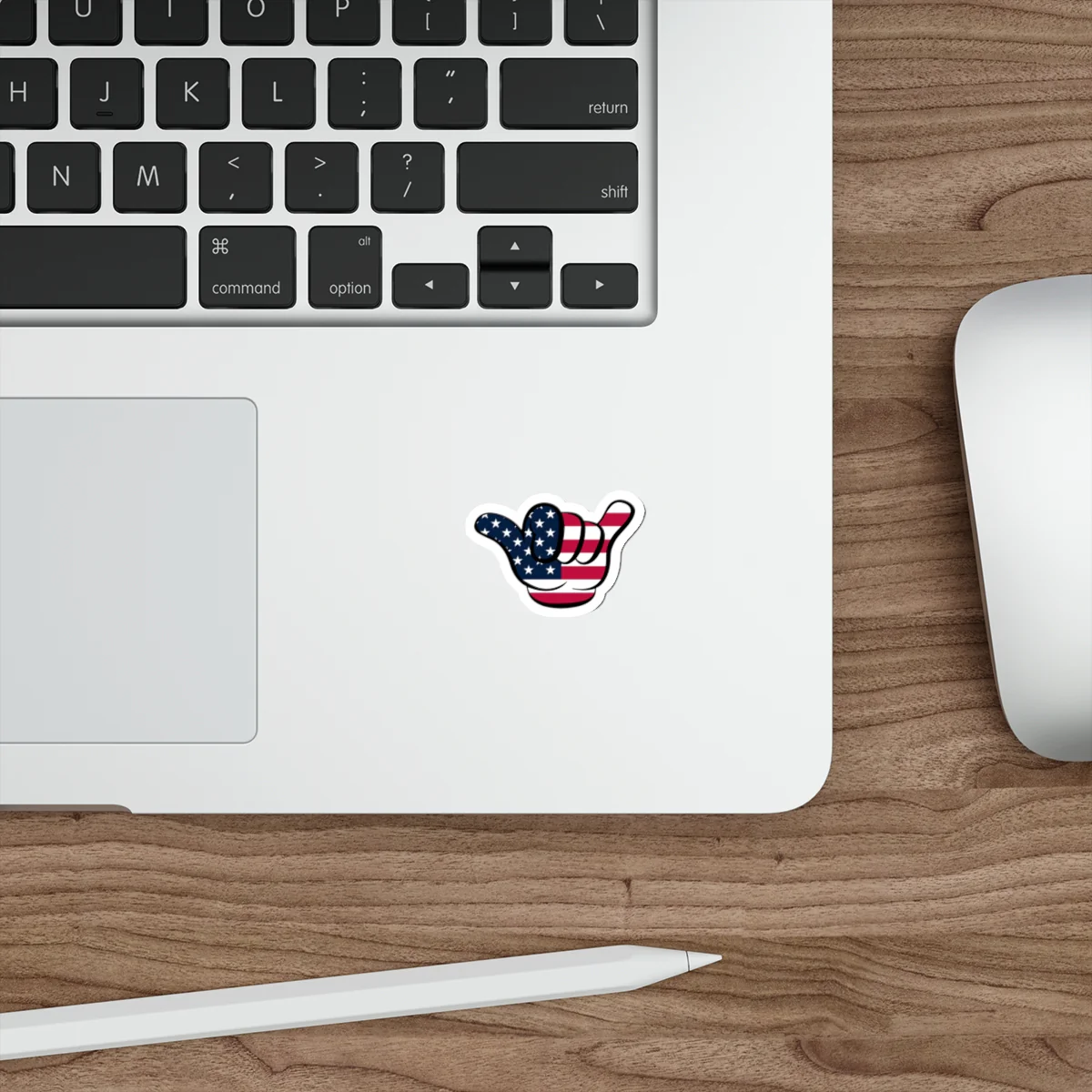 American Flag Hang Loose Hand Sign Decal (indoor and outdoor use) - Image 6