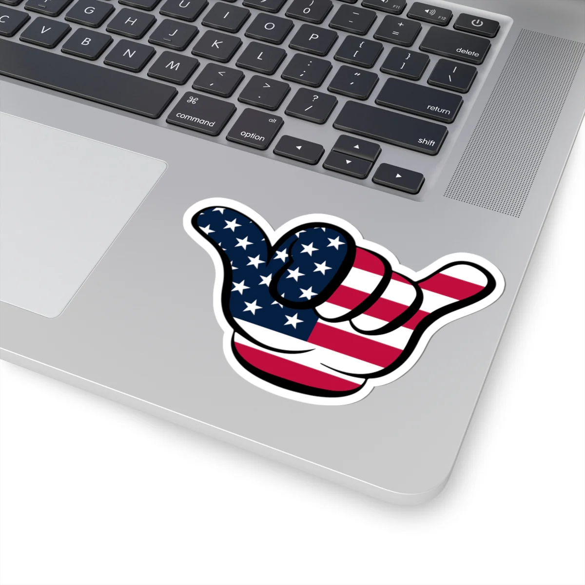 American Flag Hang Loose Hand Sign Sticker - Image 21
