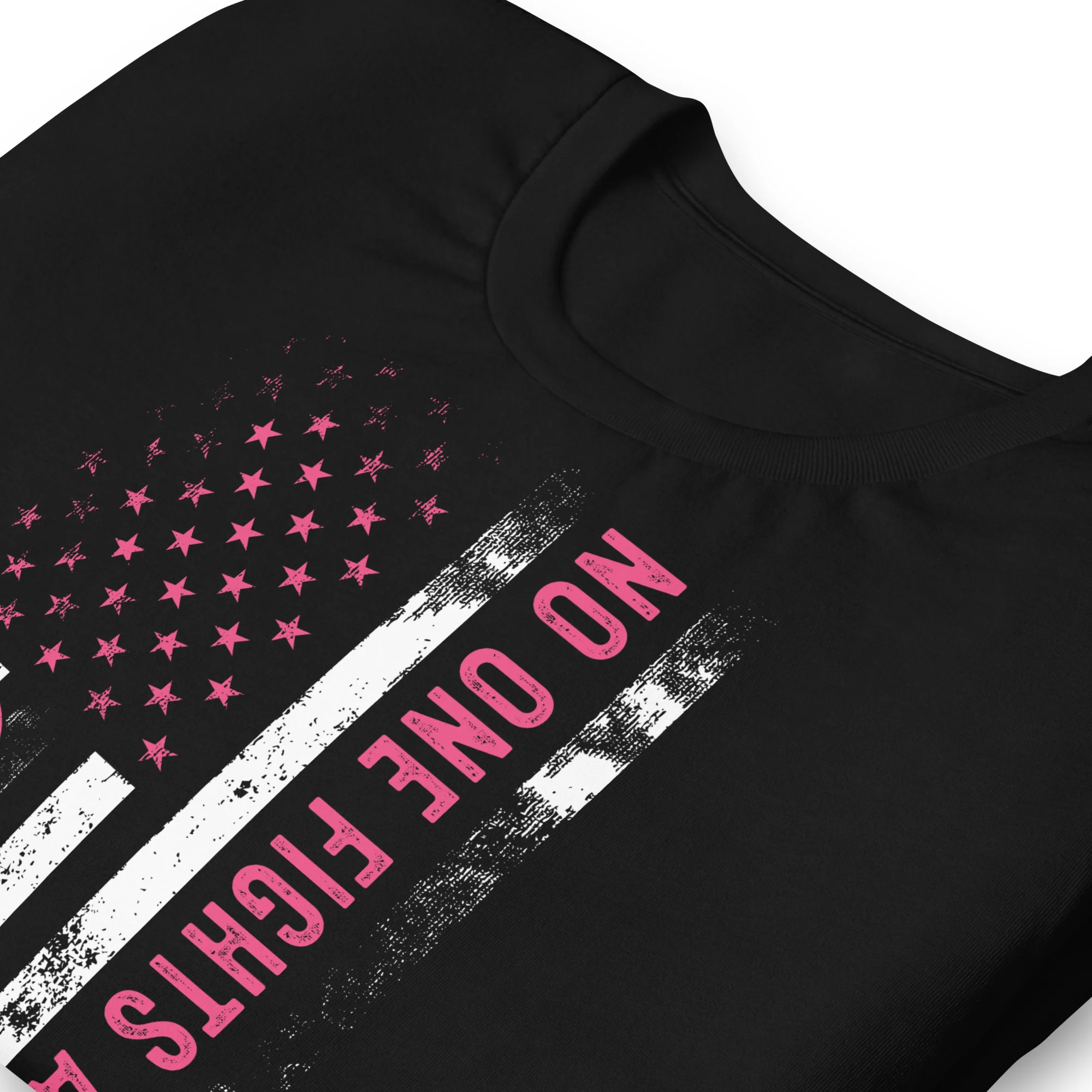 American Flag Pink Ribbon: No One Fights Alone | Unisex | DTG Printing - Image 24