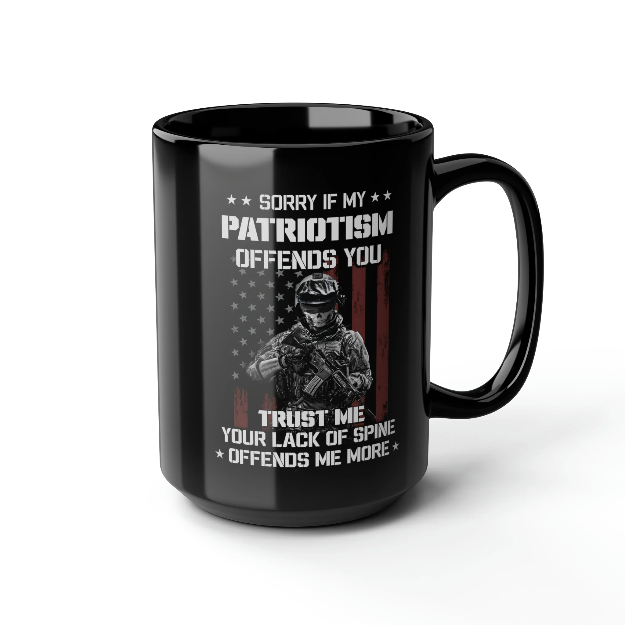American Soldier Patriotism Mug 15 oz - Black - Image 6