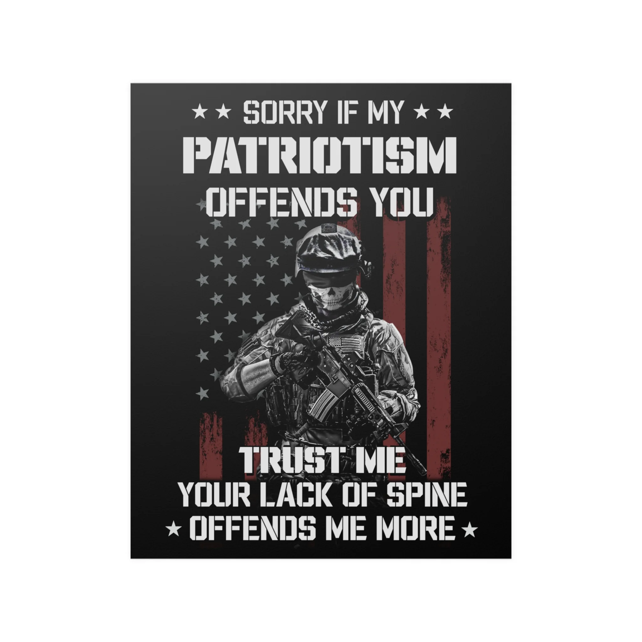 American Soldier Patriotism Poster "Trust Me" - Image 3