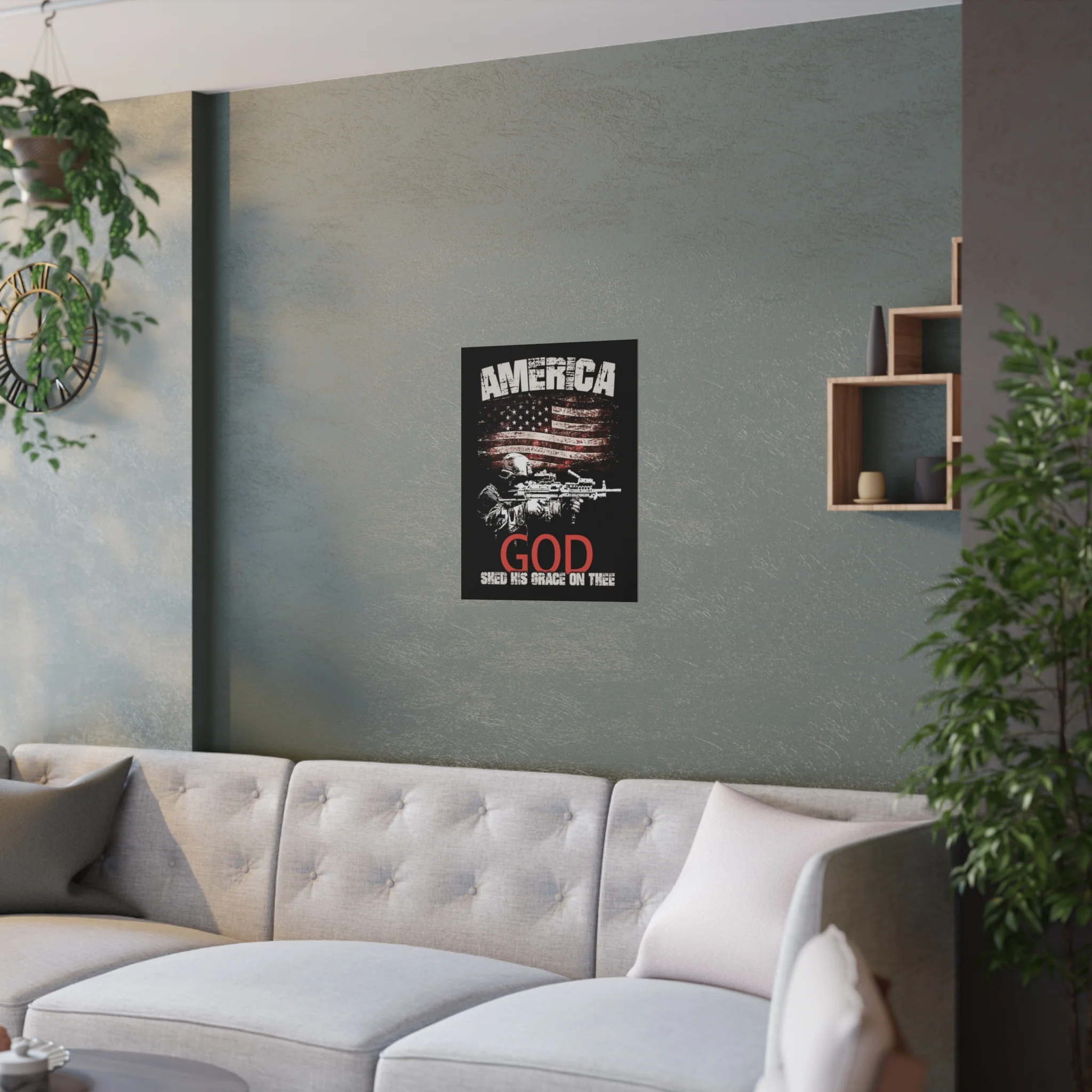 American Soldier Poster "GOD Shed His Grace On Thee" - Image 11