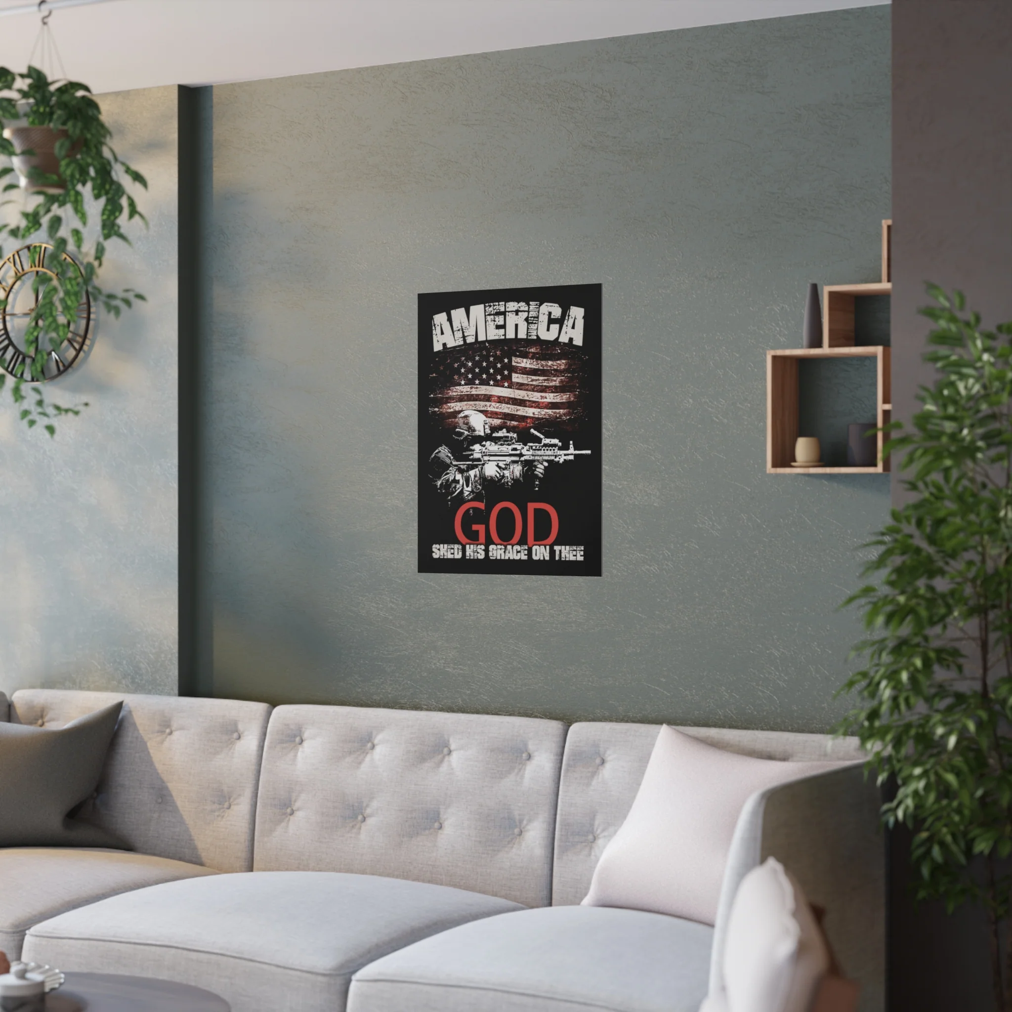 American Soldier Poster "GOD Shed His Grace On Thee" - Image 13