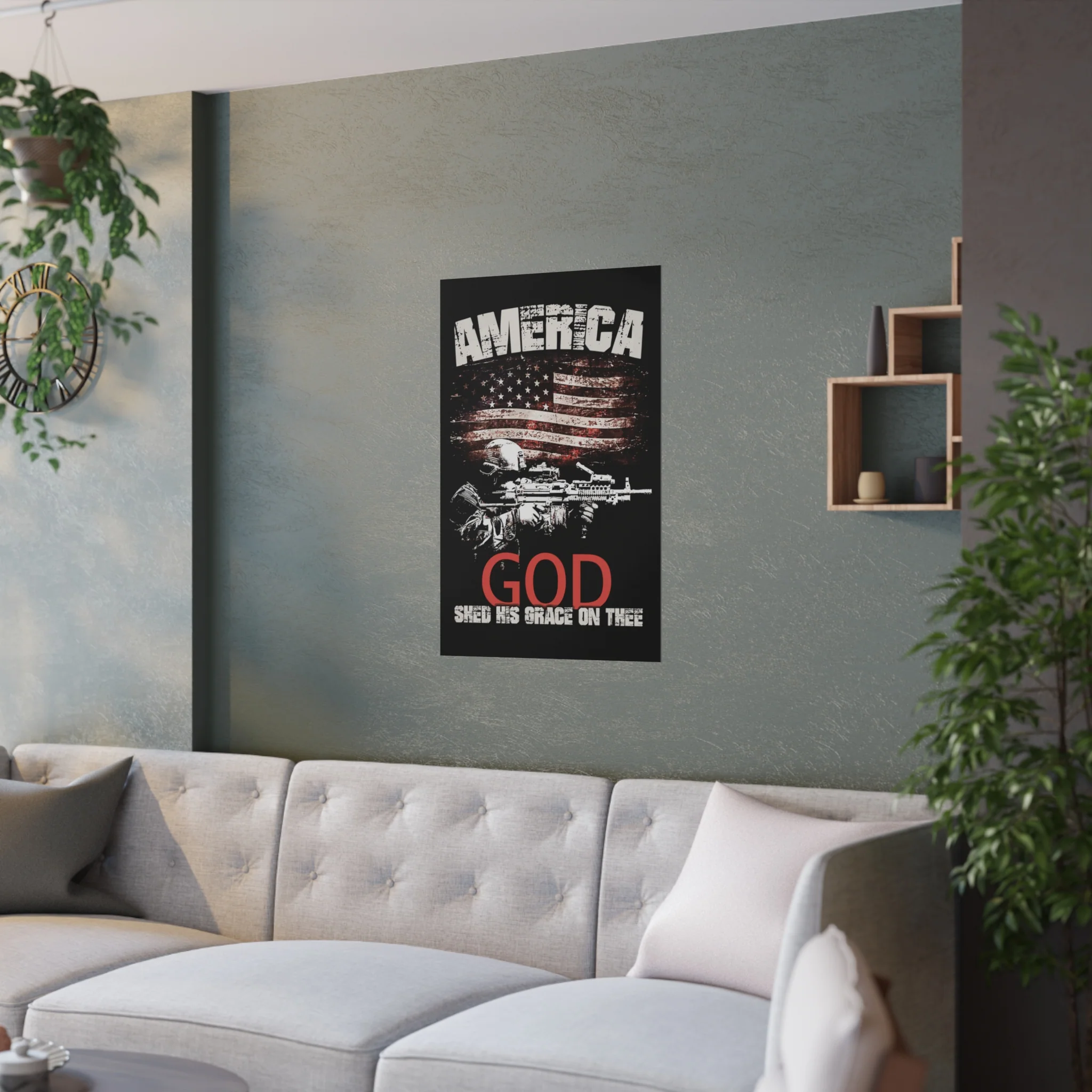 American Soldier Poster "GOD Shed His Grace On Thee" - Image 15