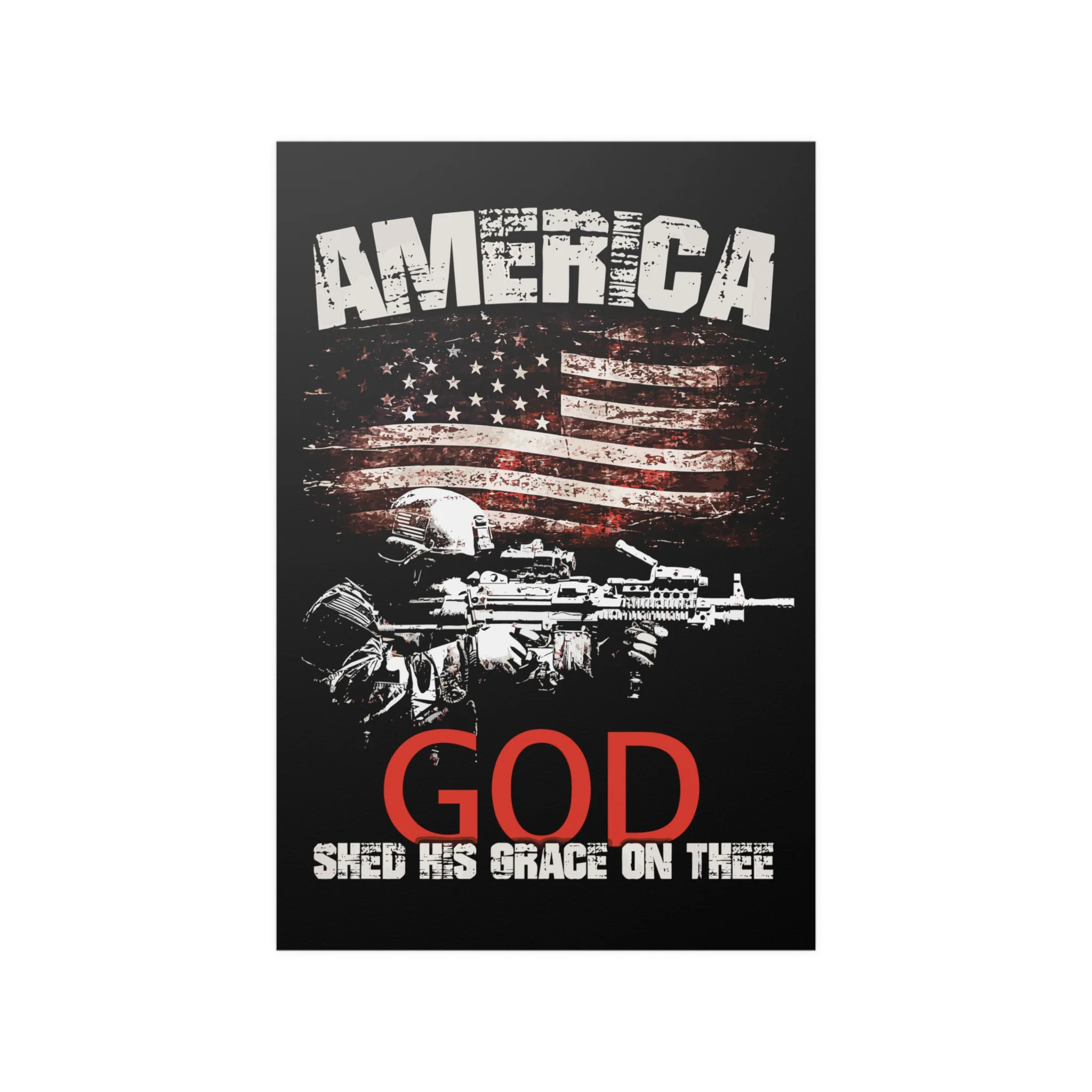 American Soldier Poster "GOD Shed His Grace On Thee" - Image 2