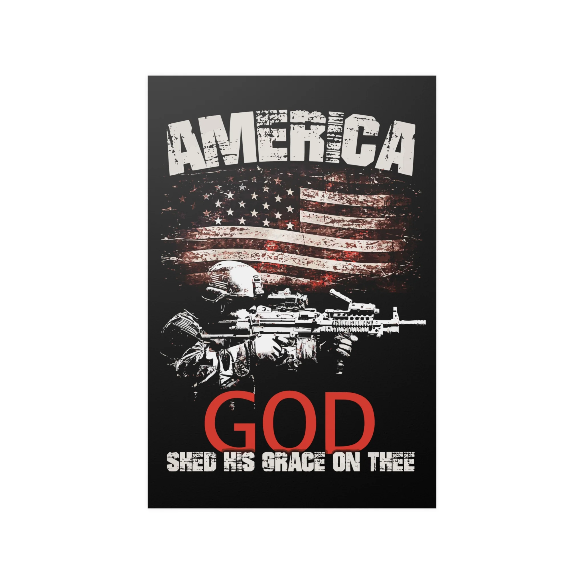 American Soldier Poster "GOD Shed His Grace On Thee" - Image 5