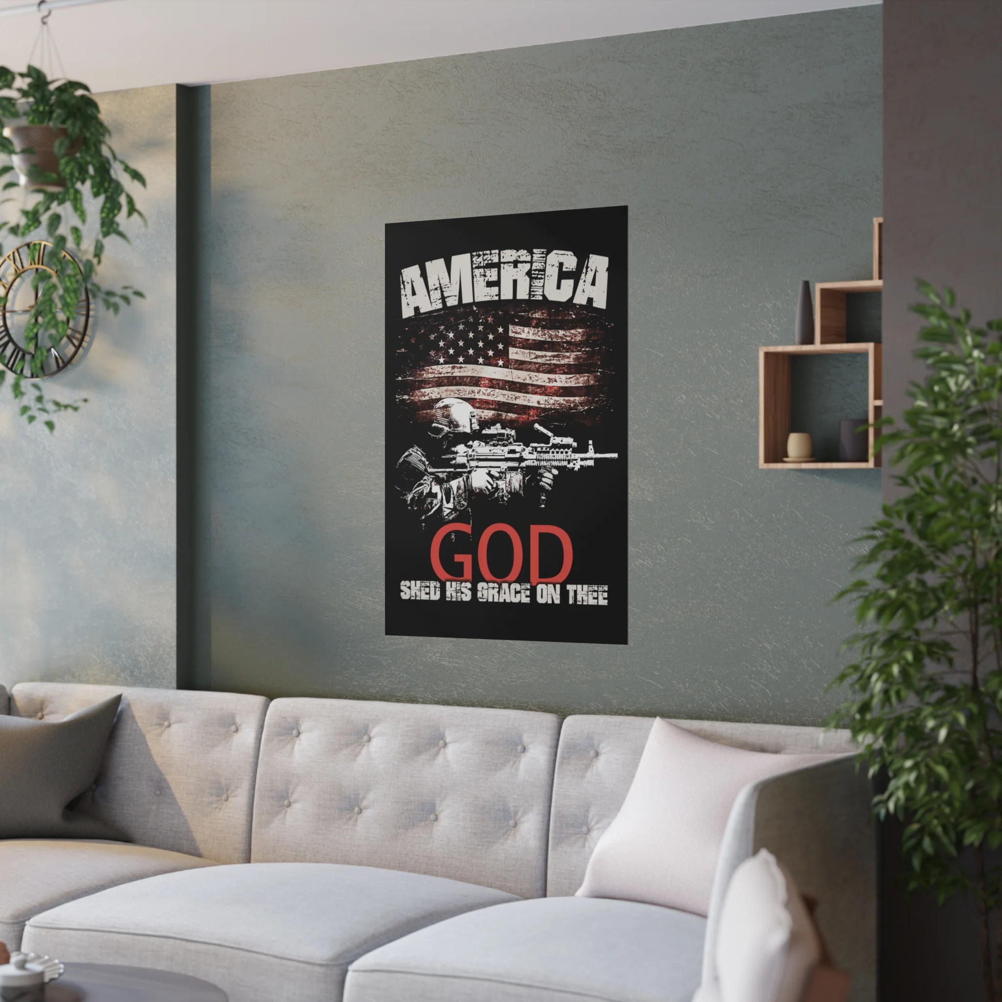 American Soldier Poster "GOD Shed His Grace On Thee" - Image 7
