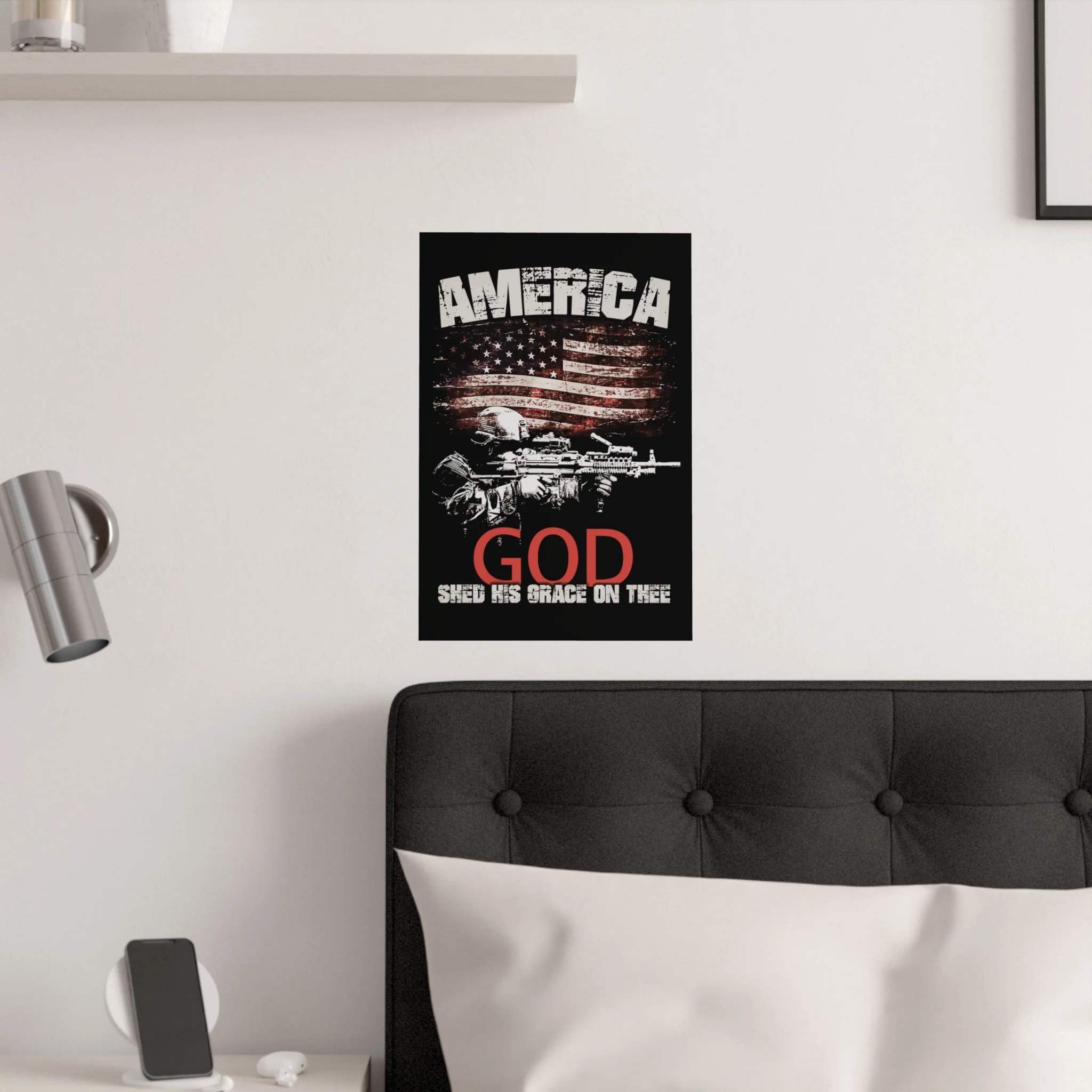 American Soldier Poster "GOD Shed His Grace On Thee" - Image 8