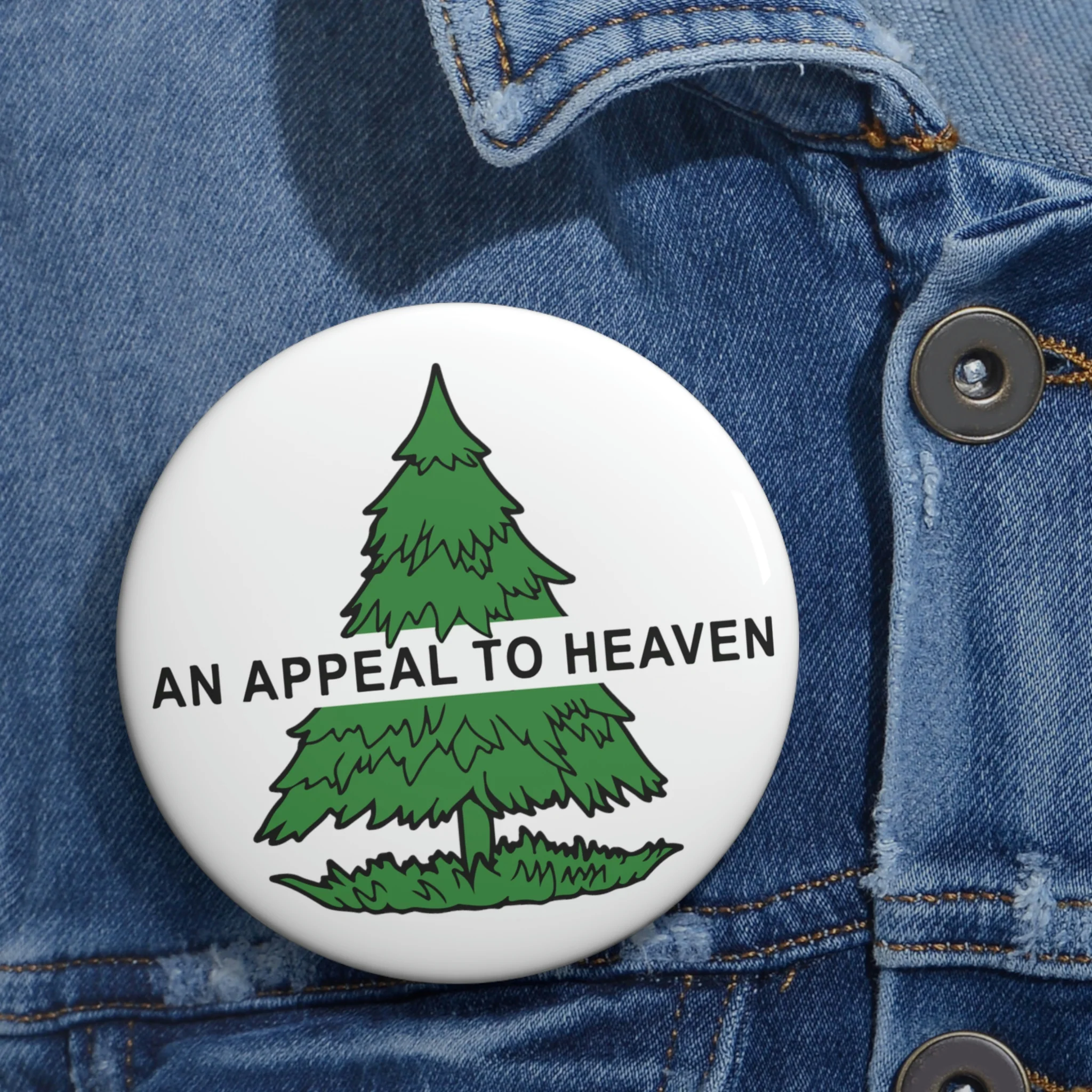 An Appeal To Heaven Flag Custom Pin Buttons - Image 2