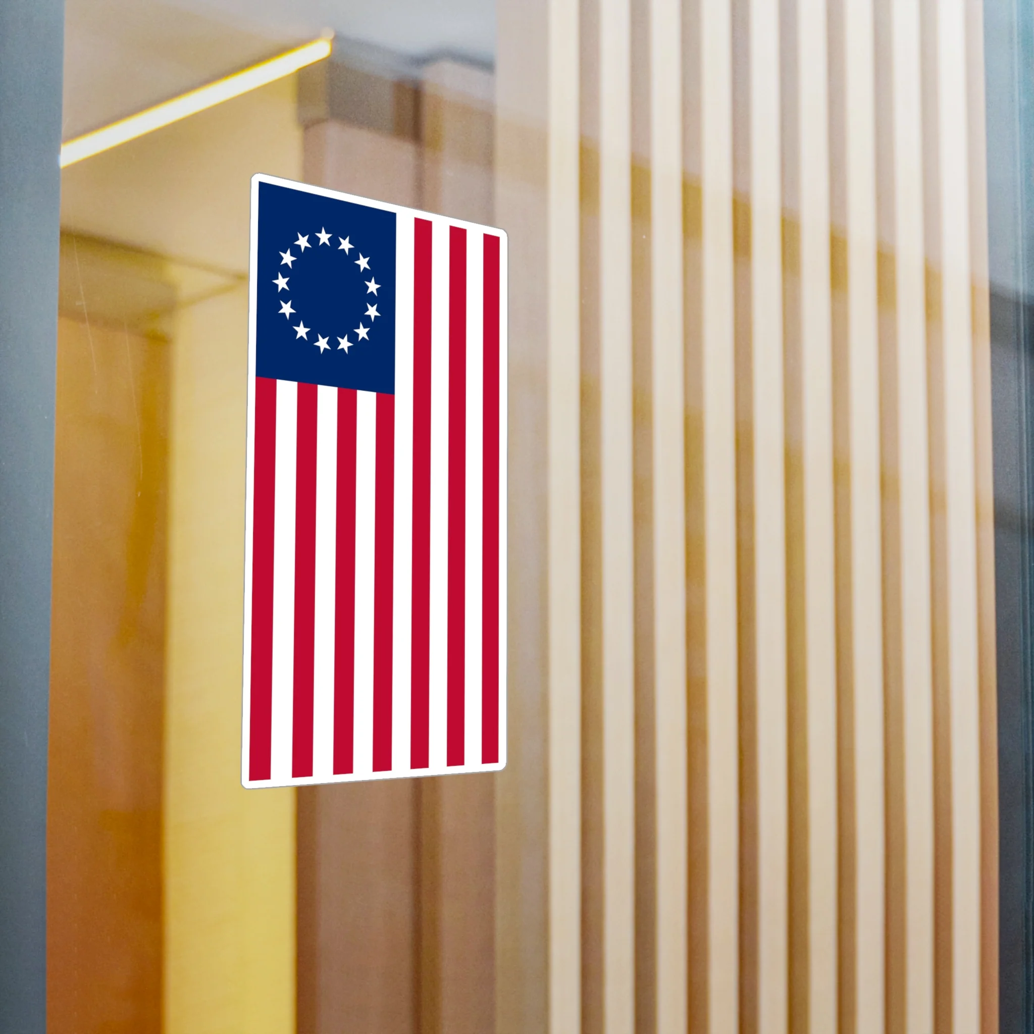 Betsy Ross Flag Decal (Left-side) (indoor and outdoor use) - Image 11