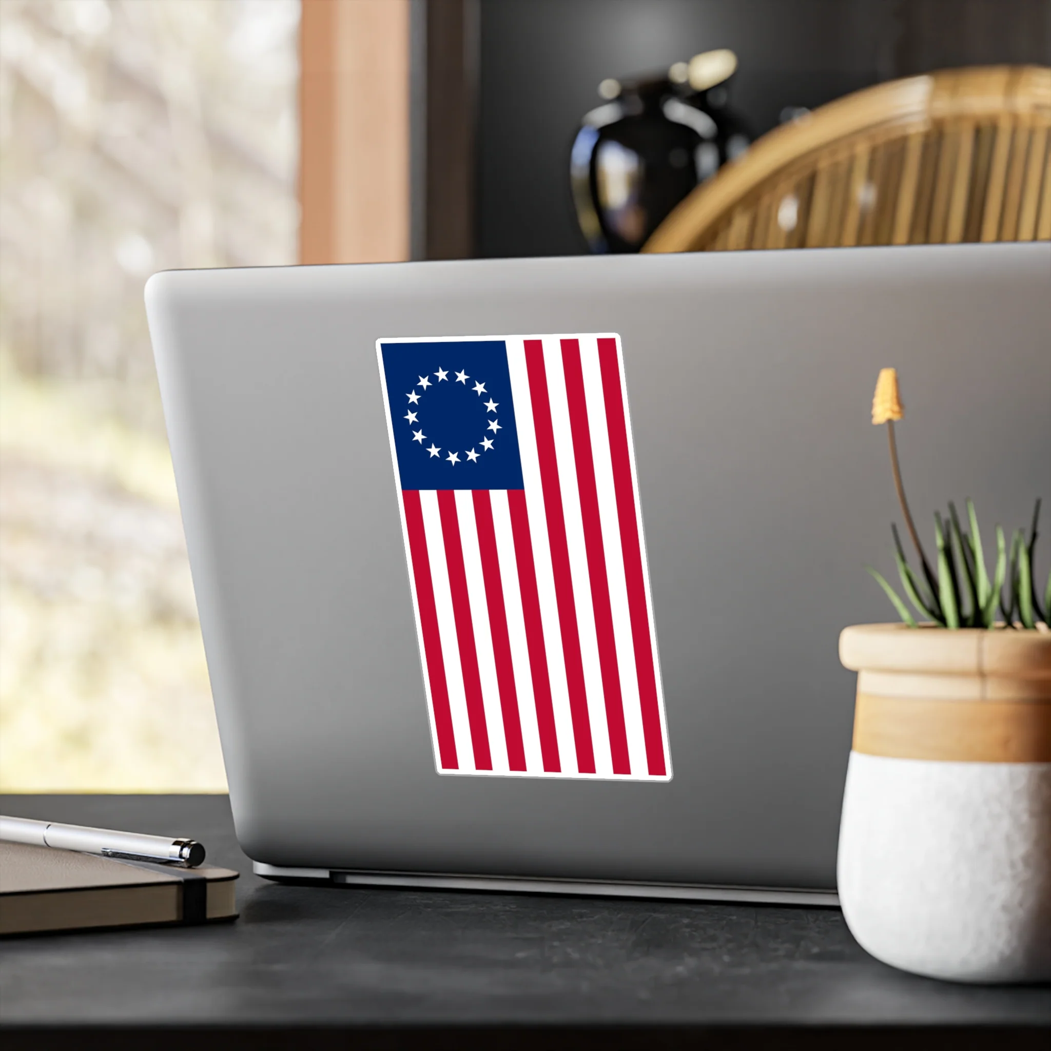 Betsy Ross Flag Decal (Left-side) (indoor and outdoor use) - Image 13