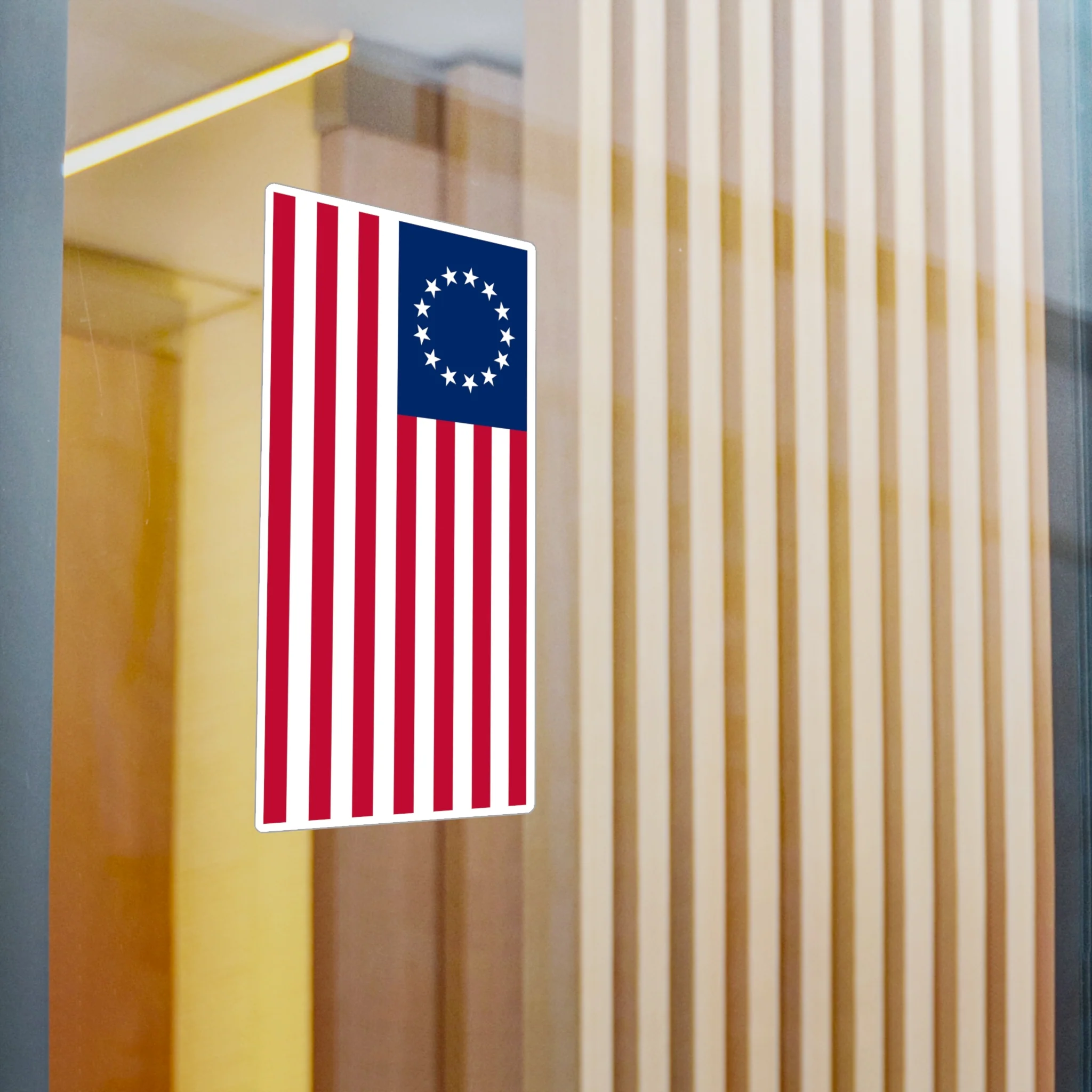 Betsy Ross Flag Decal (Right-side) (indoor and outdoor use) - Image 11