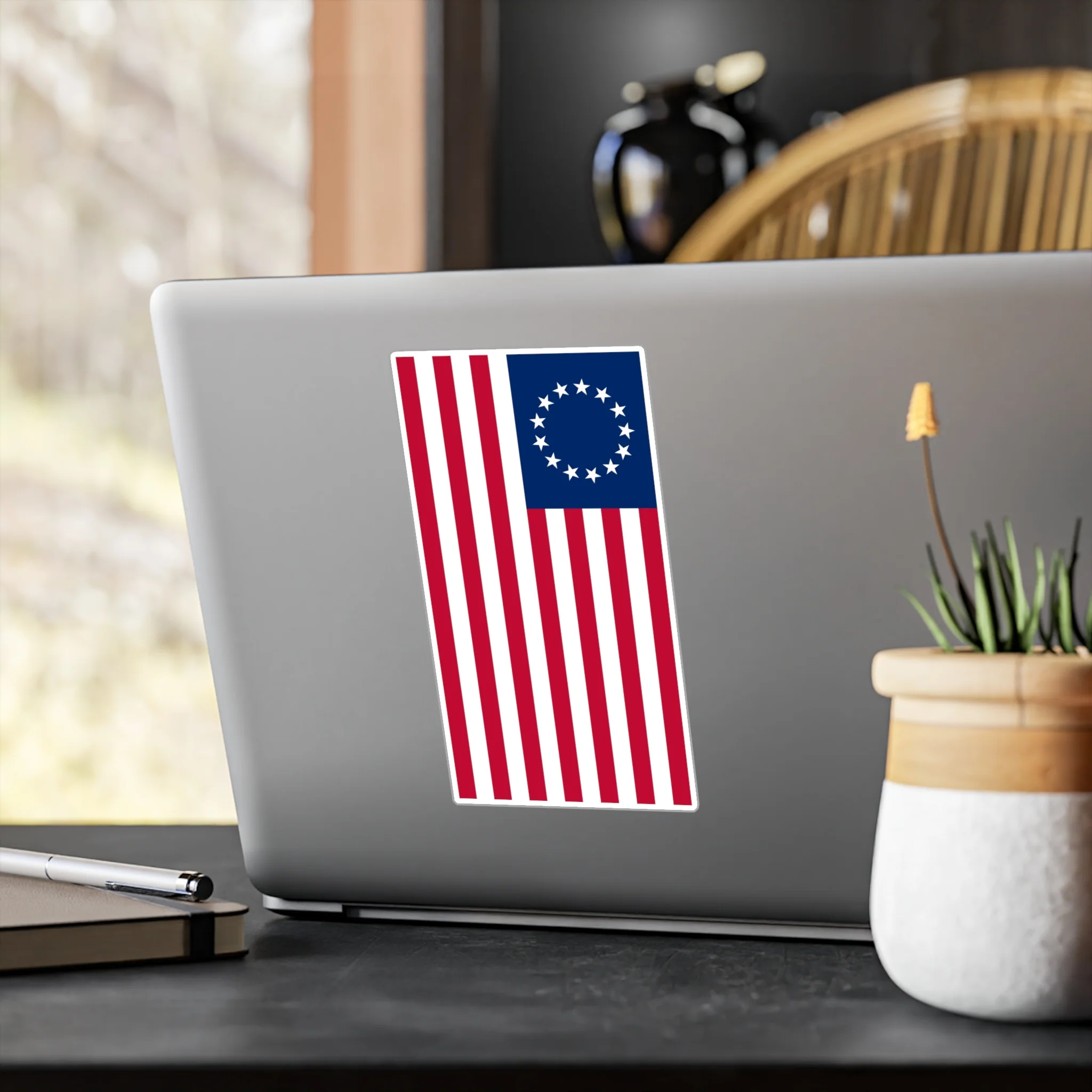 Betsy Ross Flag Decal (Right-side) (indoor and outdoor use) - Image 13