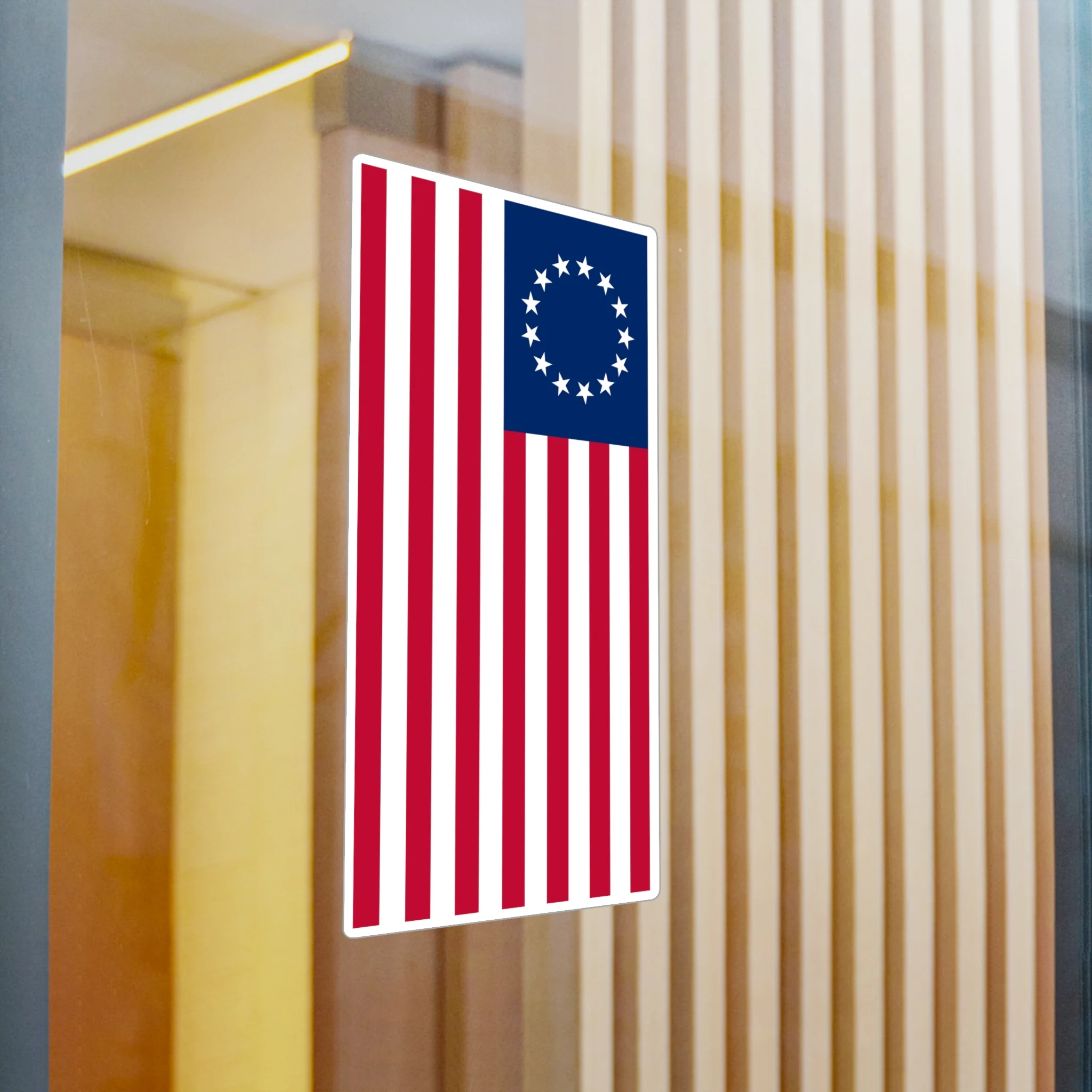 Betsy Ross Flag Decal (Right-side) (indoor and outdoor use) - Image 14