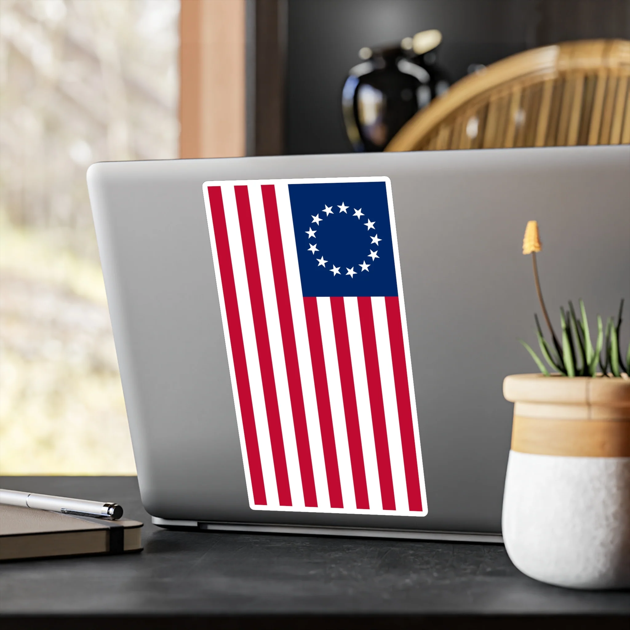 Betsy Ross Flag Decal (Right-side) (indoor and outdoor use) - Image 16