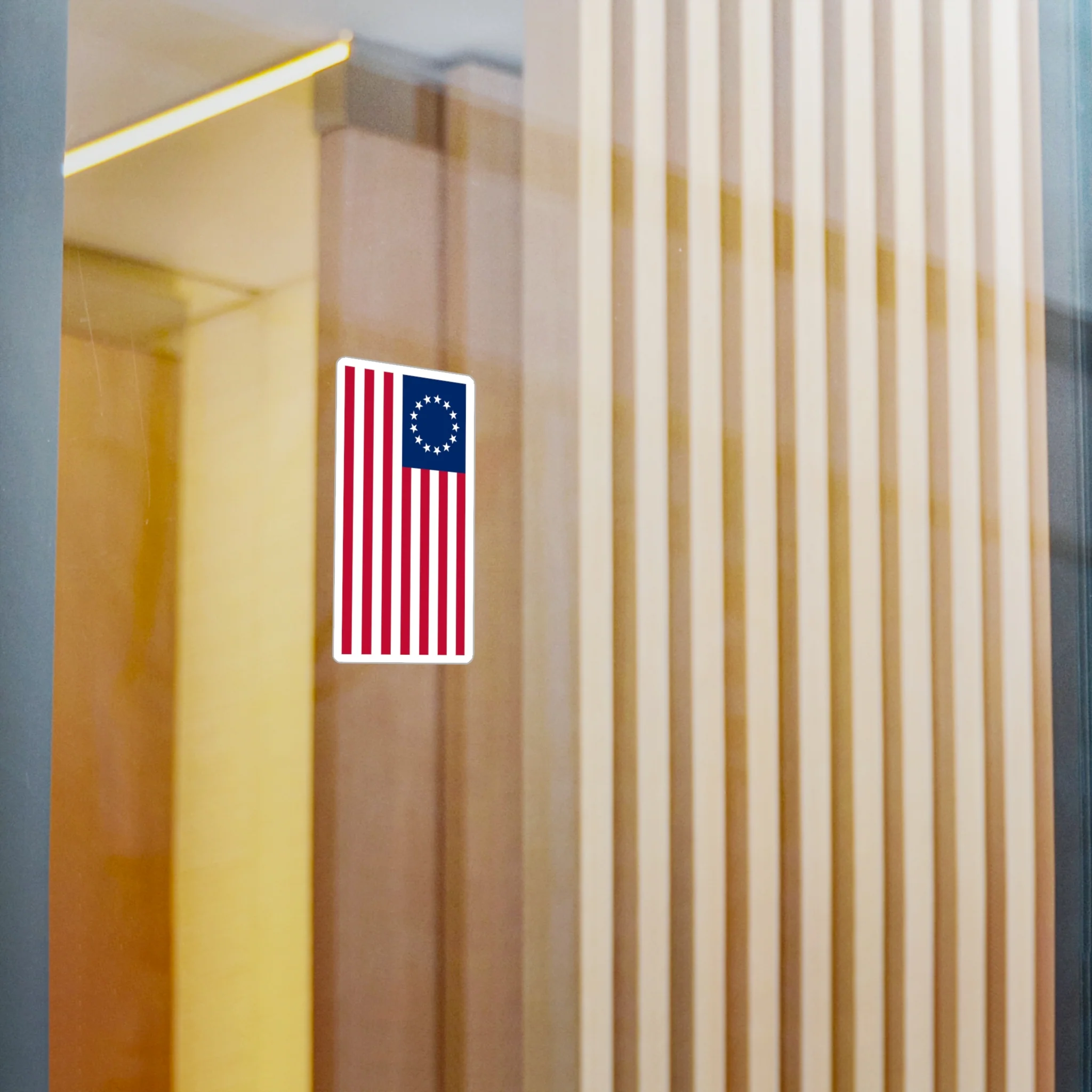 Betsy Ross Flag Decal (Right-side) (indoor and outdoor use) - Image 5
