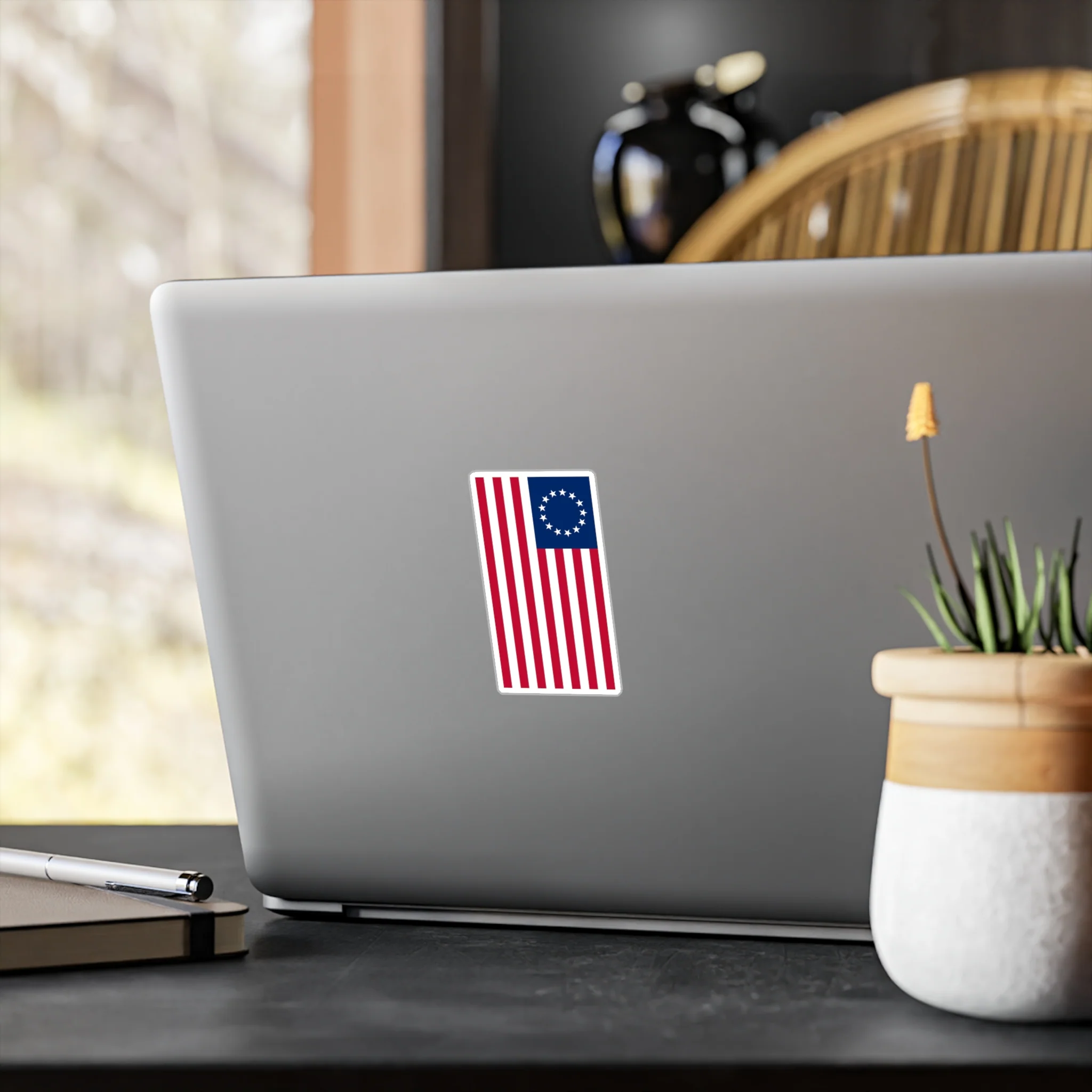Betsy Ross Flag Decal (Right-side) (indoor and outdoor use) - Image 7