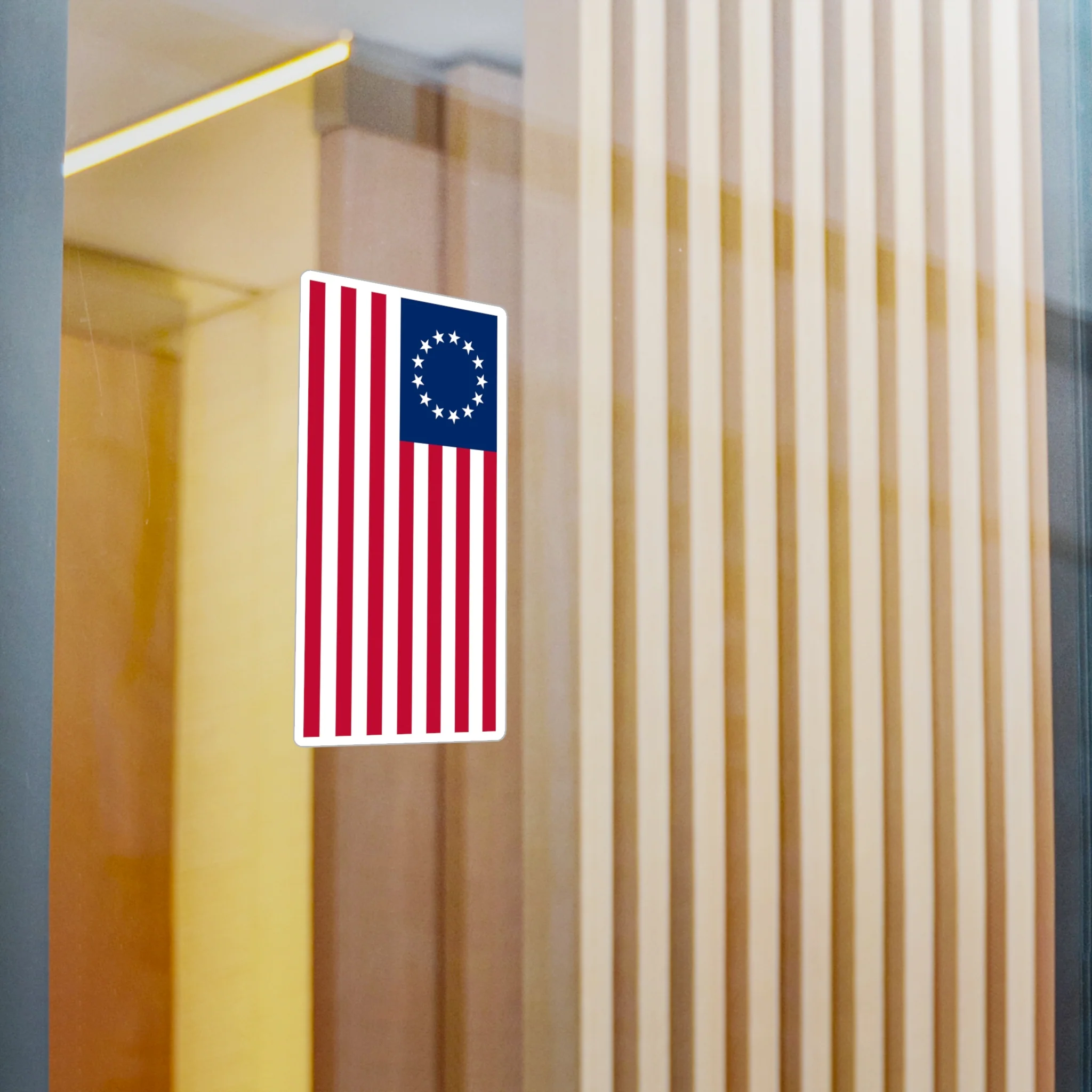 Betsy Ross Flag Decal (Right-side) (indoor and outdoor use) - Image 8