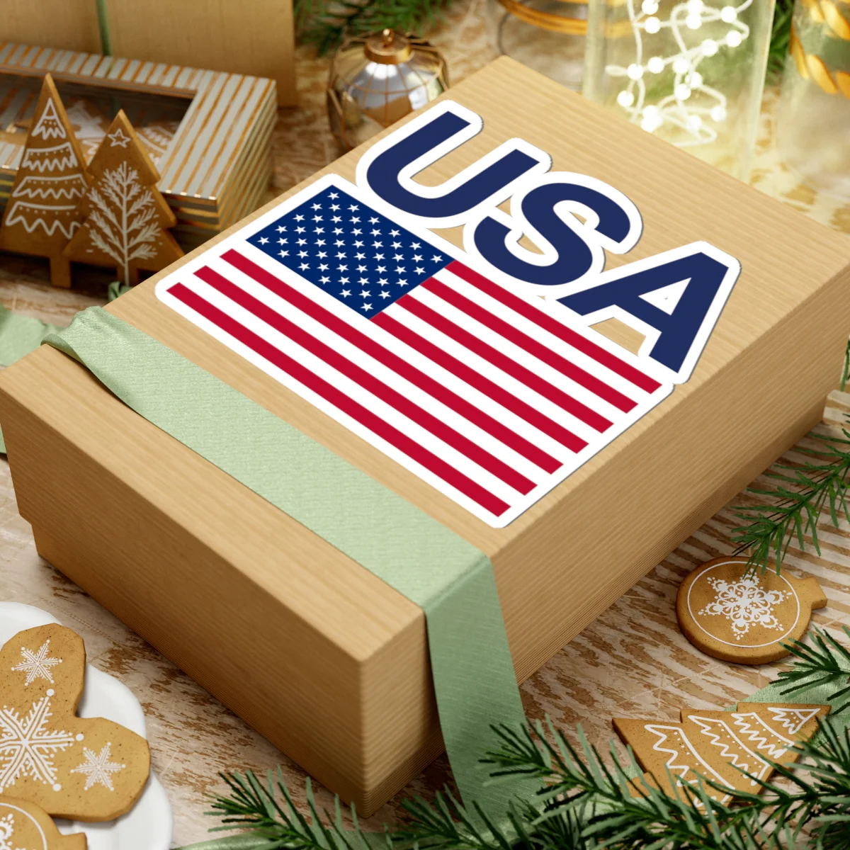 Blue USA Flag Sticker - Image 10
