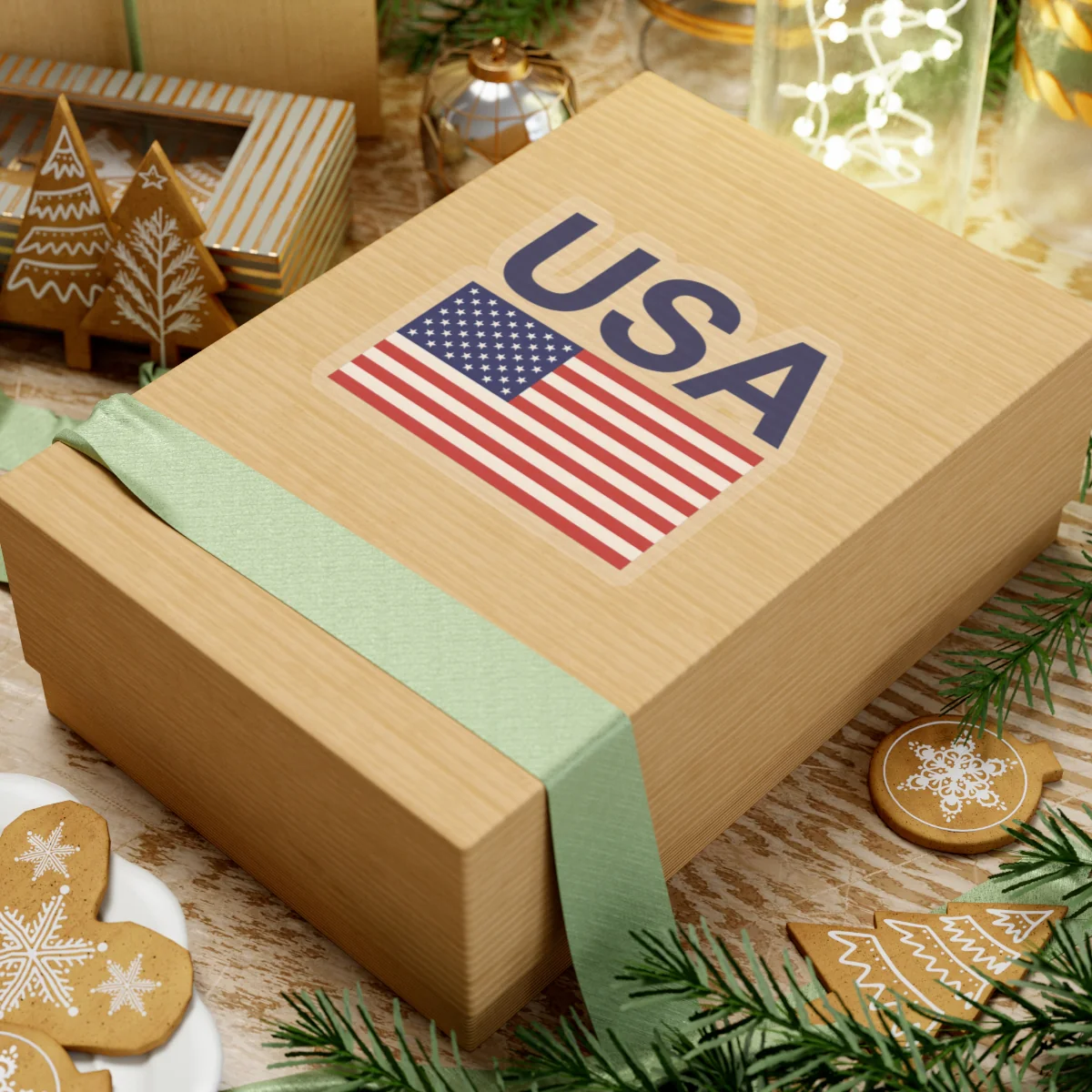 Blue USA Flag Sticker - Image 20