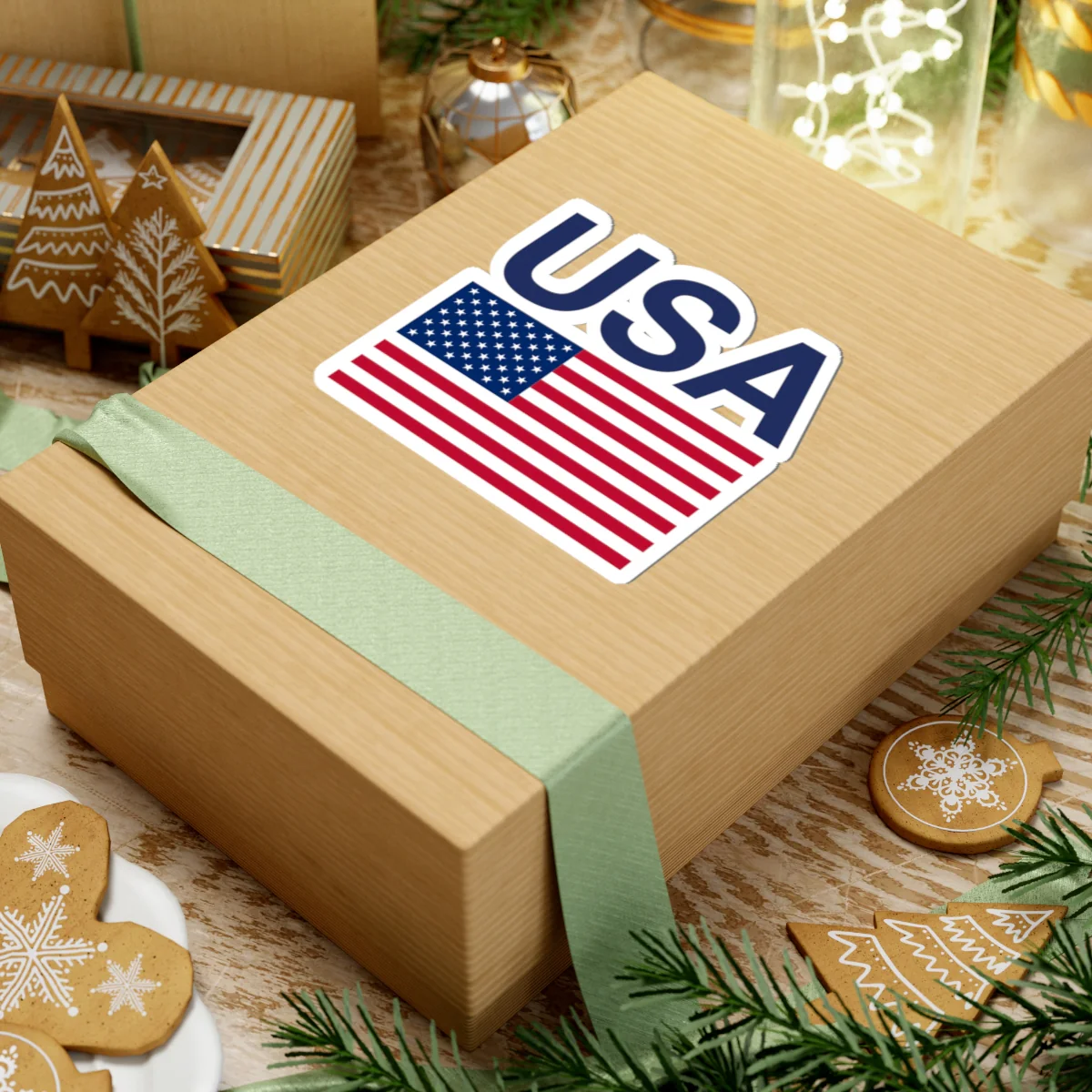 Blue USA Flag Sticker - Image 22
