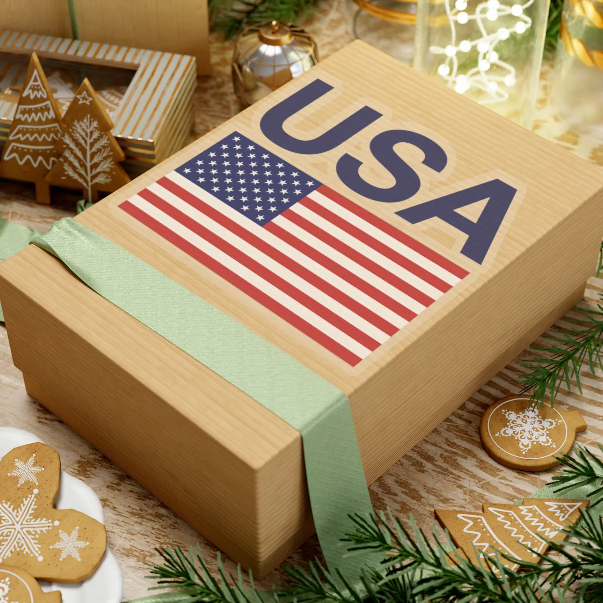 Blue USA Flag Sticker - Image 24