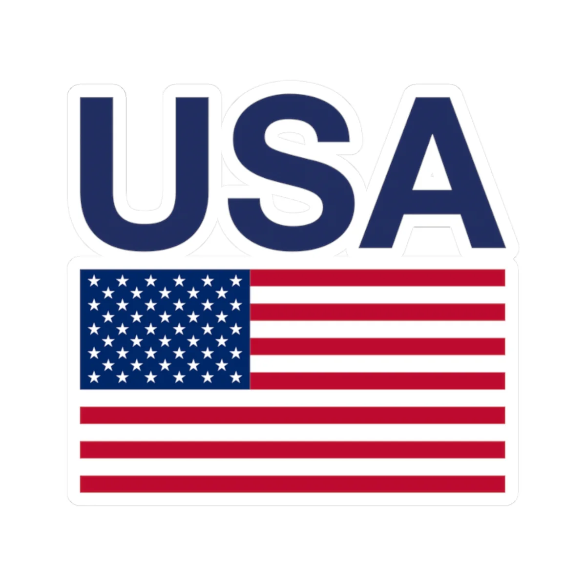 Blue USA Flag Sticker - Image 3