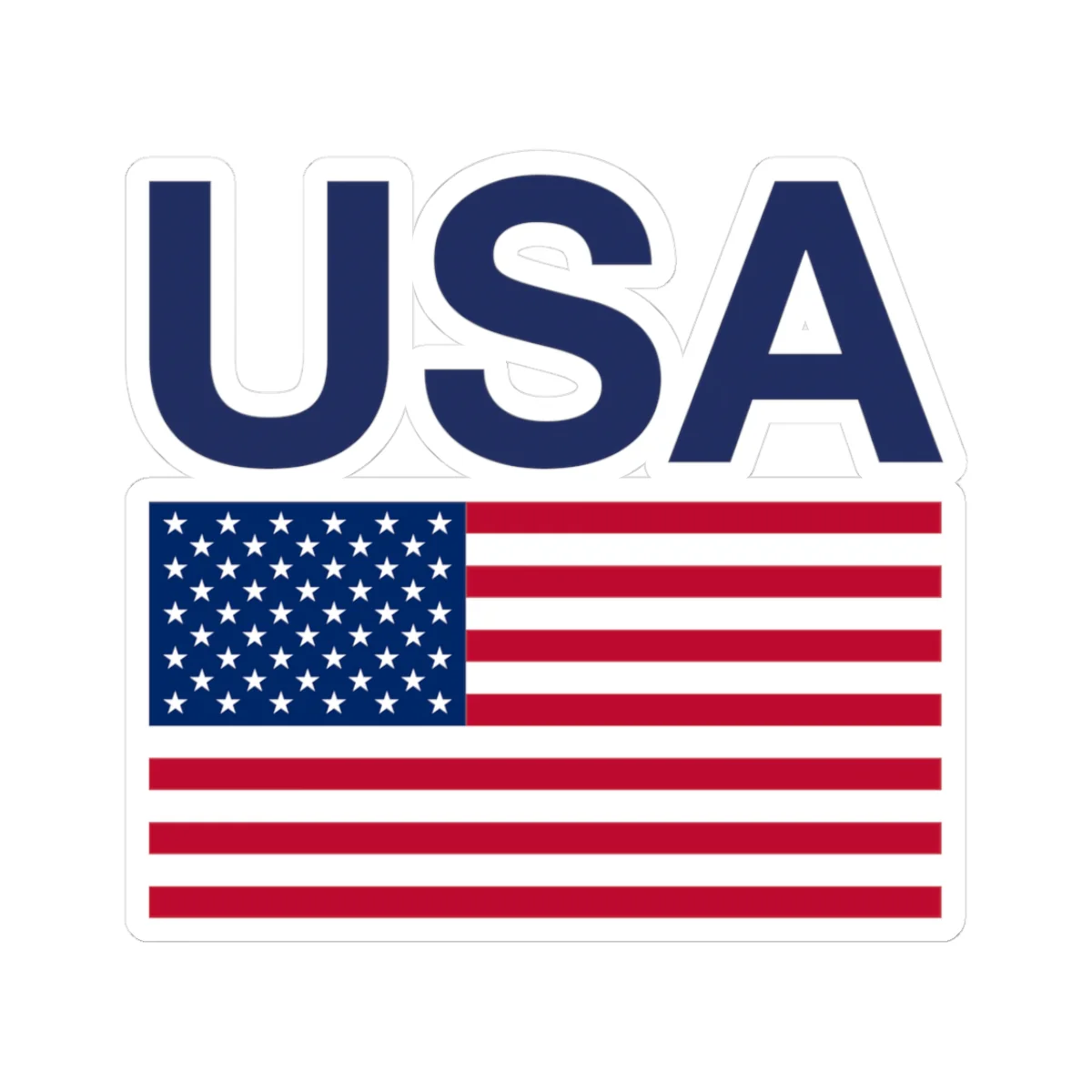 Blue USA Flag Sticker - Image 5