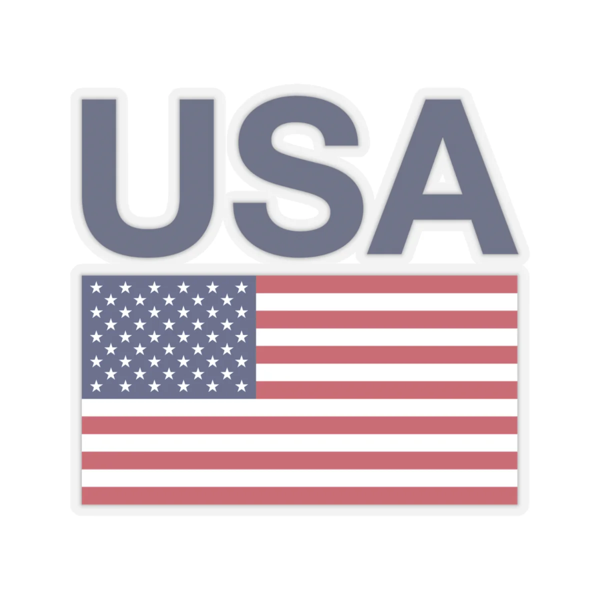 Blue USA Flag Sticker - Image 6