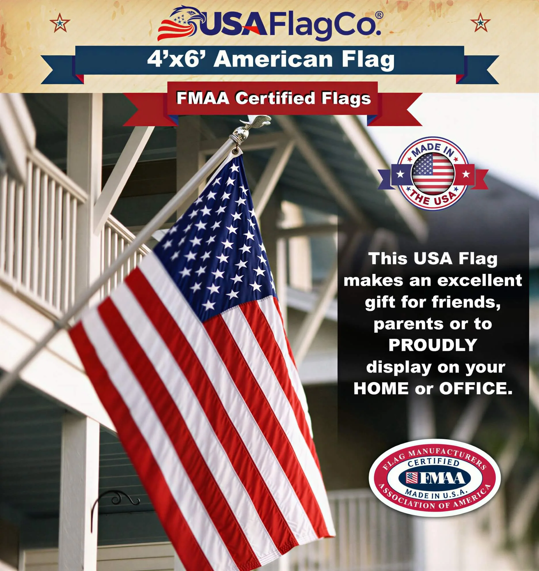 American Flag 4x6 Made in USA - Solar Shield Nylon - Image 9