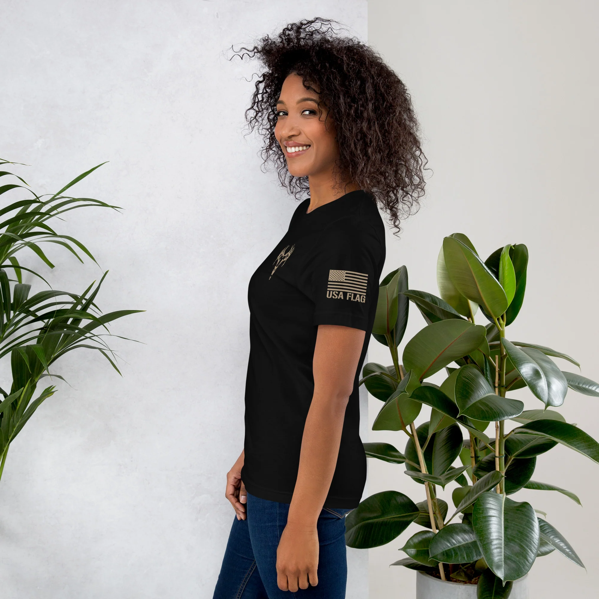 Camo USA Flag T-Shirt | Unisex T-Shirts | DTG Printing - Image 11
