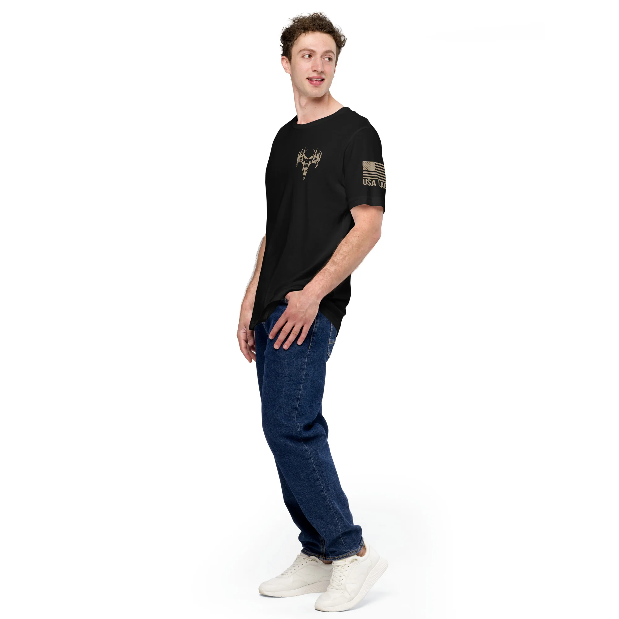 Camo USA Flag T-Shirt | Unisex T-Shirts | DTG Printing - Image 14