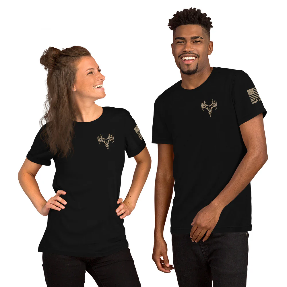 Camo USA Flag T-Shirt | Unisex T-Shirts | DTG Printing - Image 8