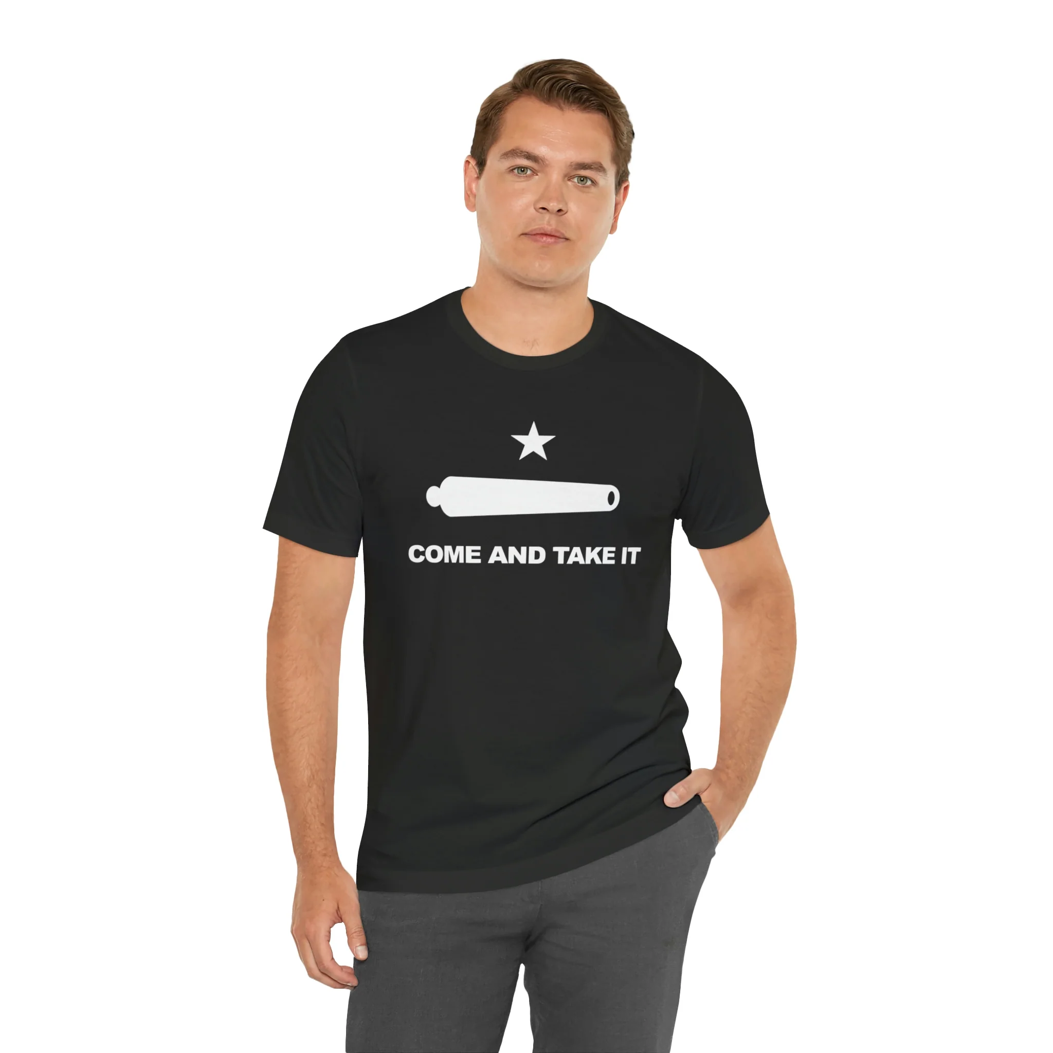 Come And Take It Flag T Shirt: Bella + Canvas 3001 - Image 11