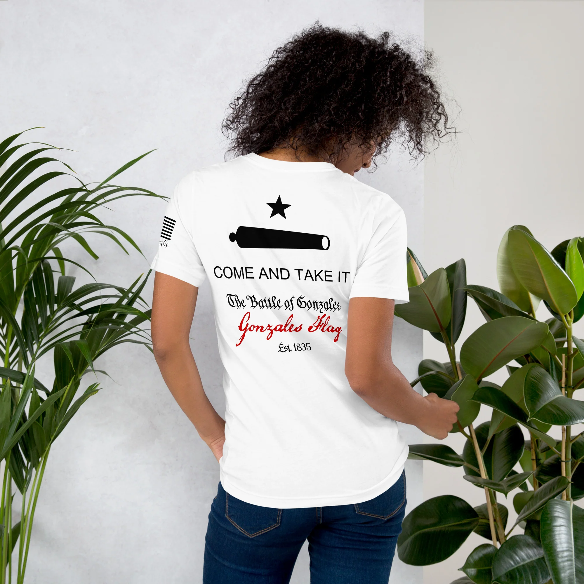 Come and Take It T-Shirt | Gonzales Flag DTG Print - Image 11