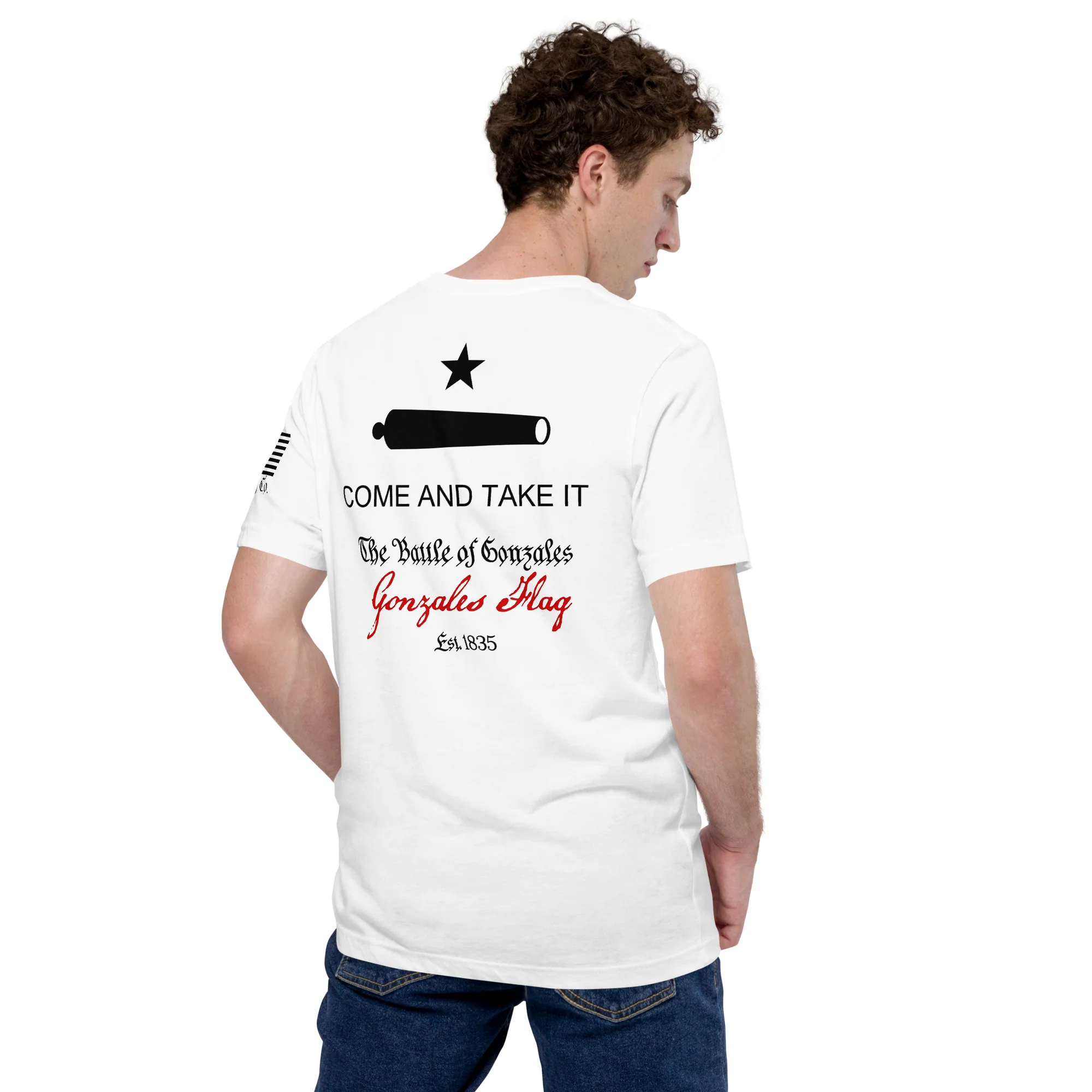 Come and Take It T-Shirt | Gonzales Flag DTG Print - Image 12