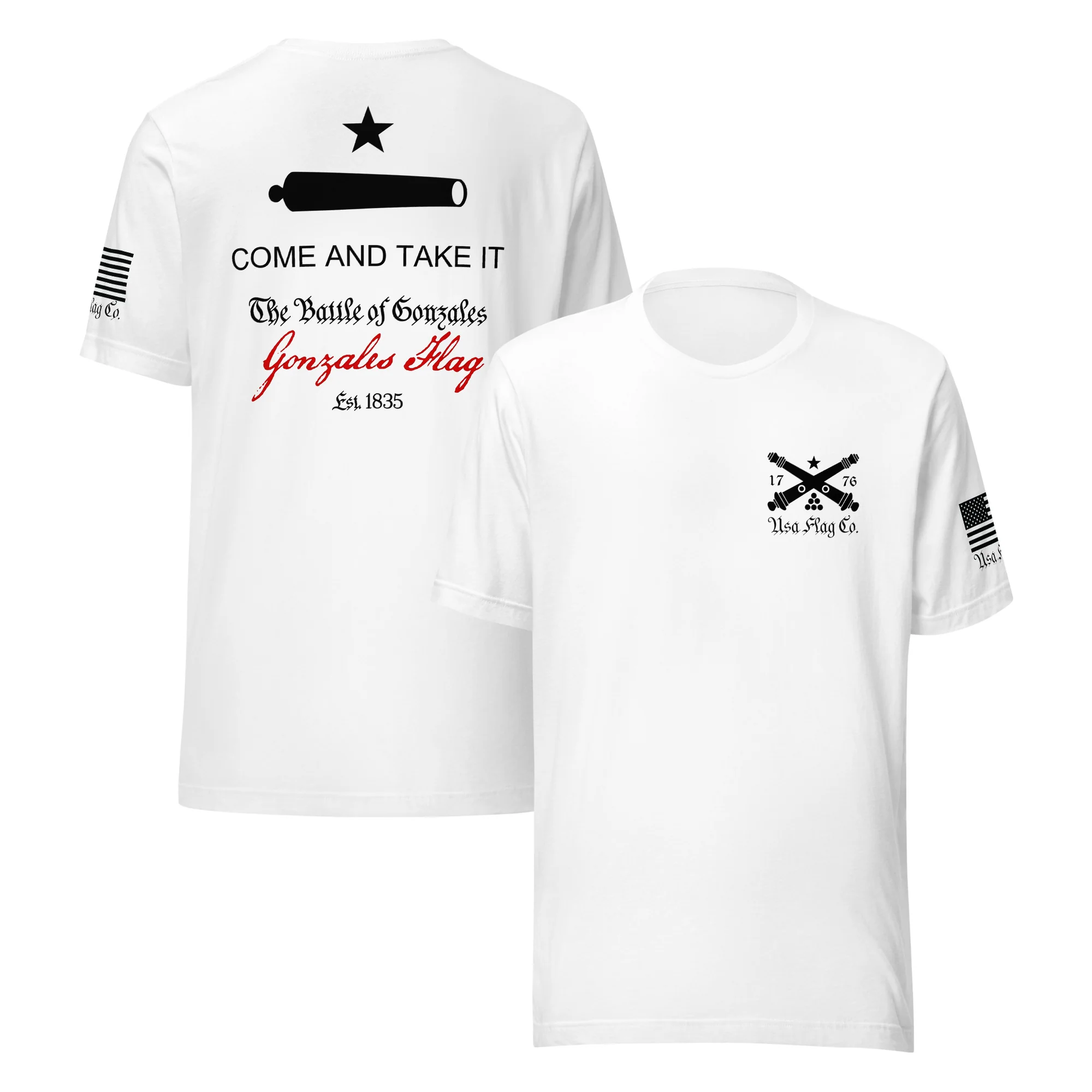 Come and Take It T-Shirt | Gonzales Flag DTG Print - Image 5