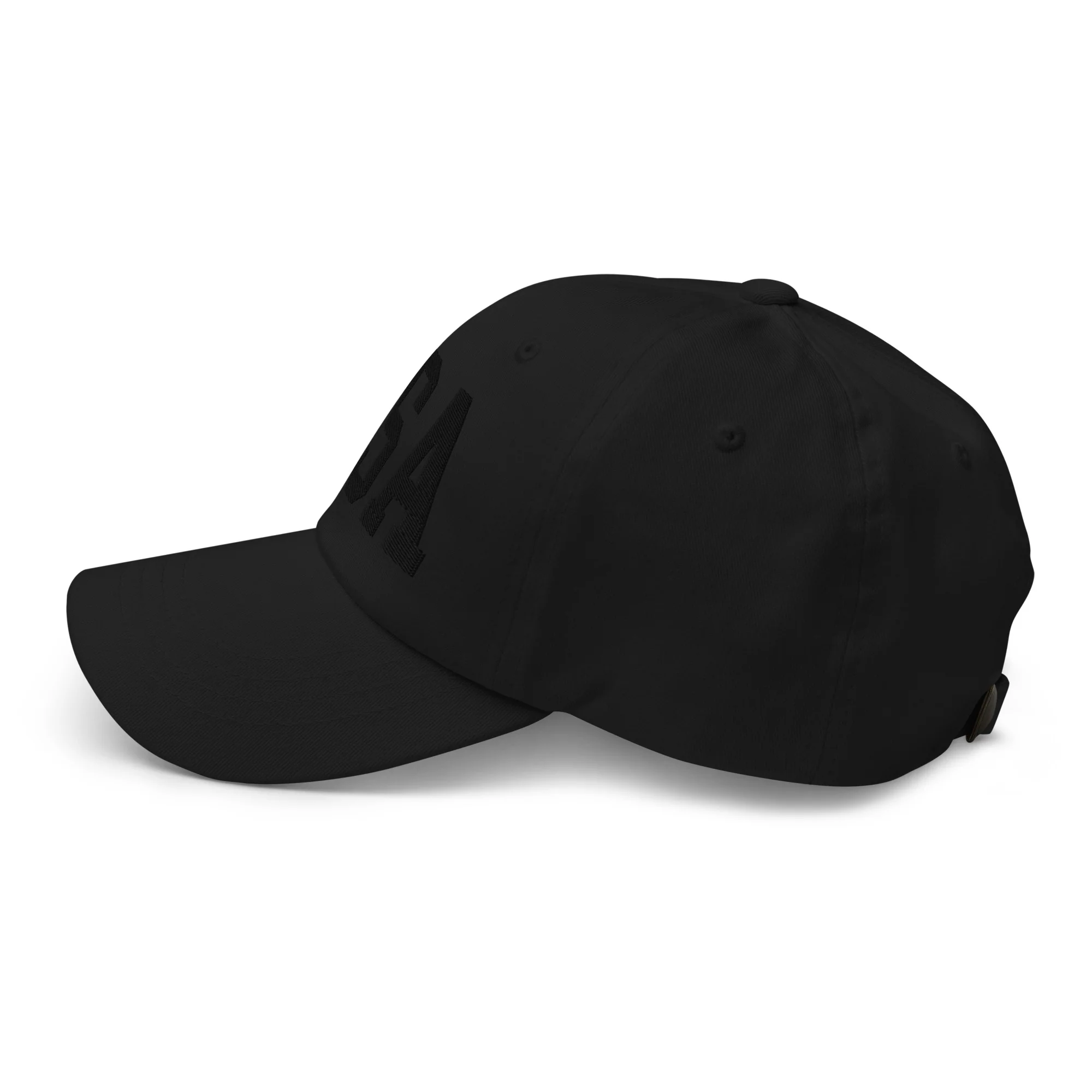 Dad Hat - Black Embroidered 3-D Puff USA Text - Image 13