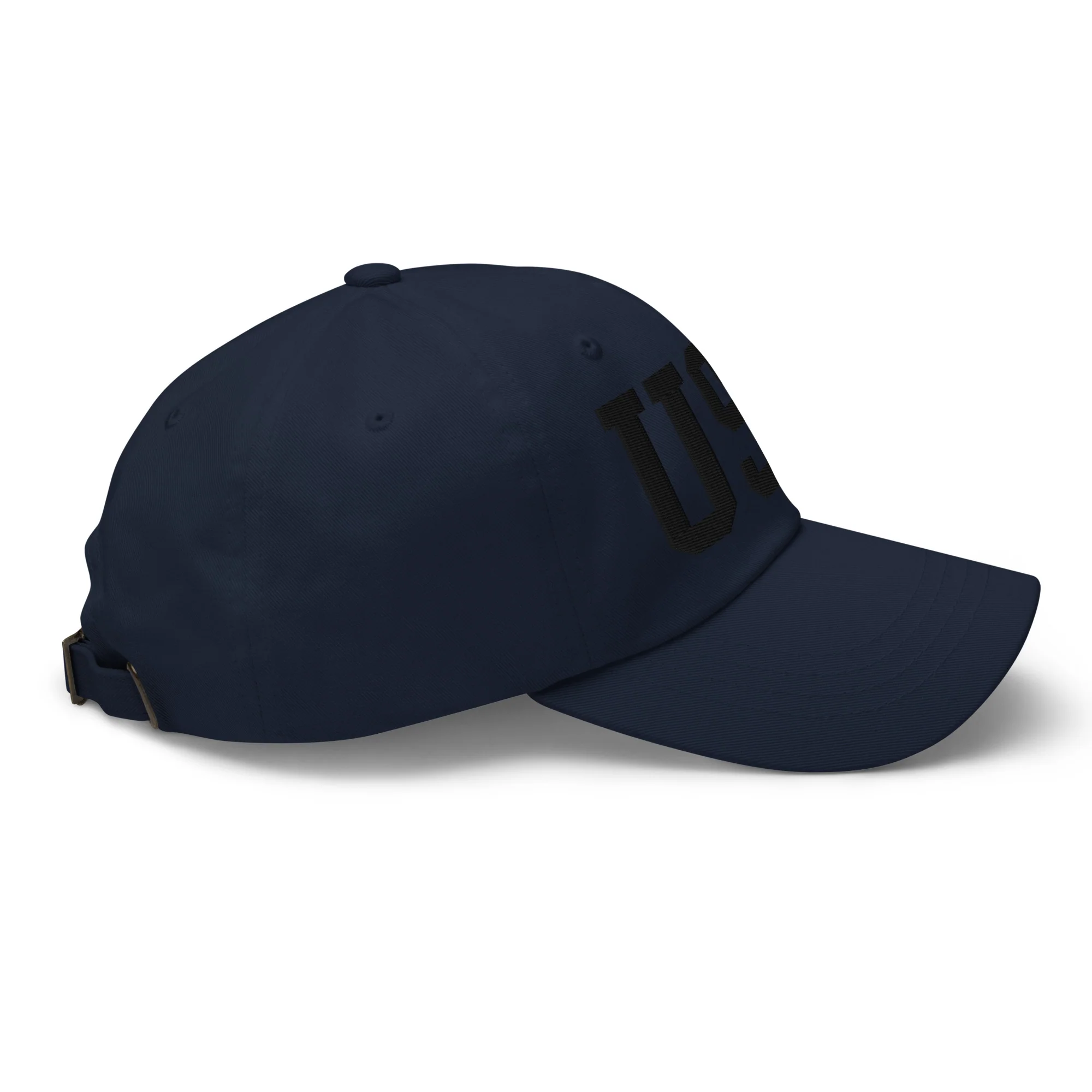 Dad Hat - Black Embroidered 3-D Puff USA Text - Image 17