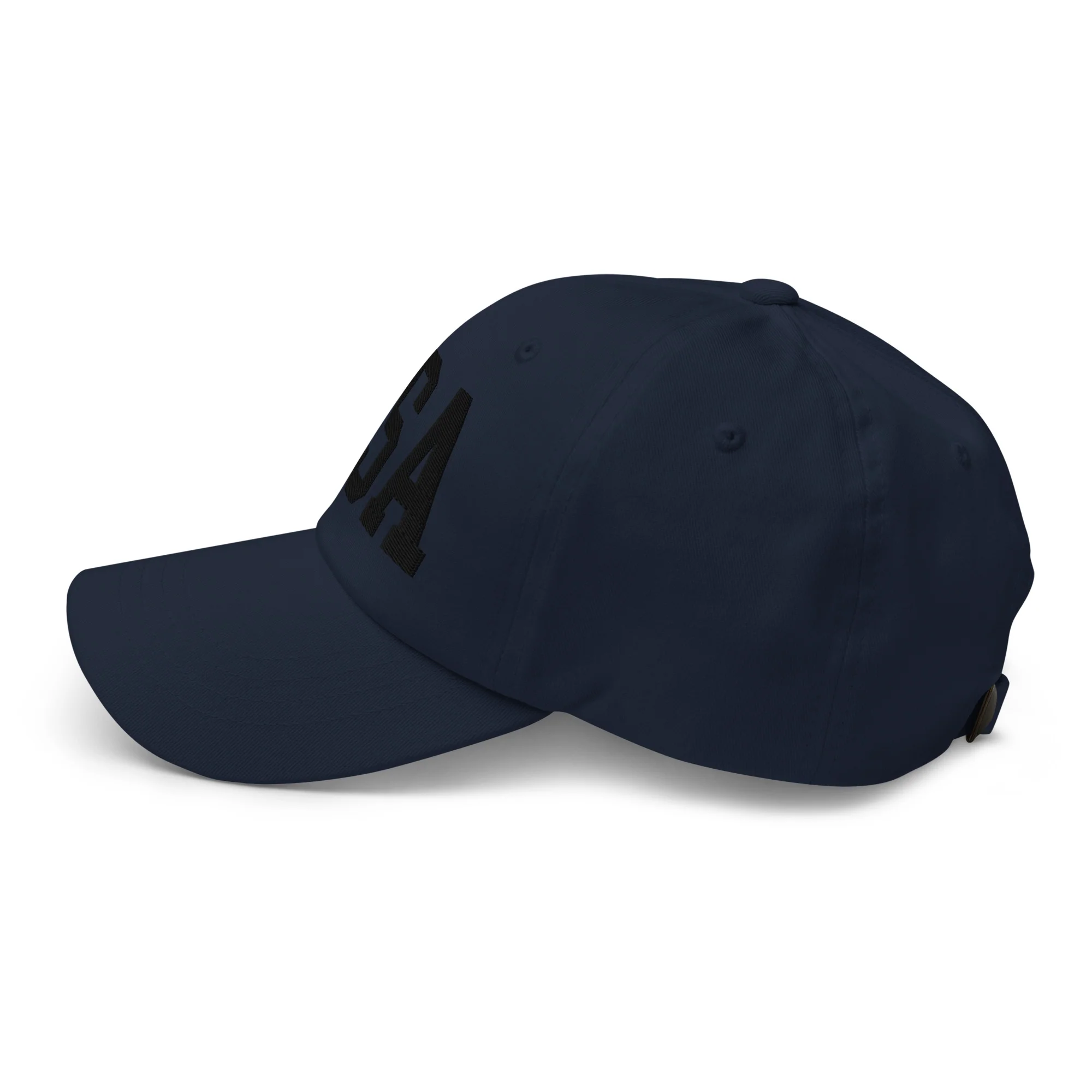 Dad Hat - Black Embroidered 3-D Puff USA Text - Image 19